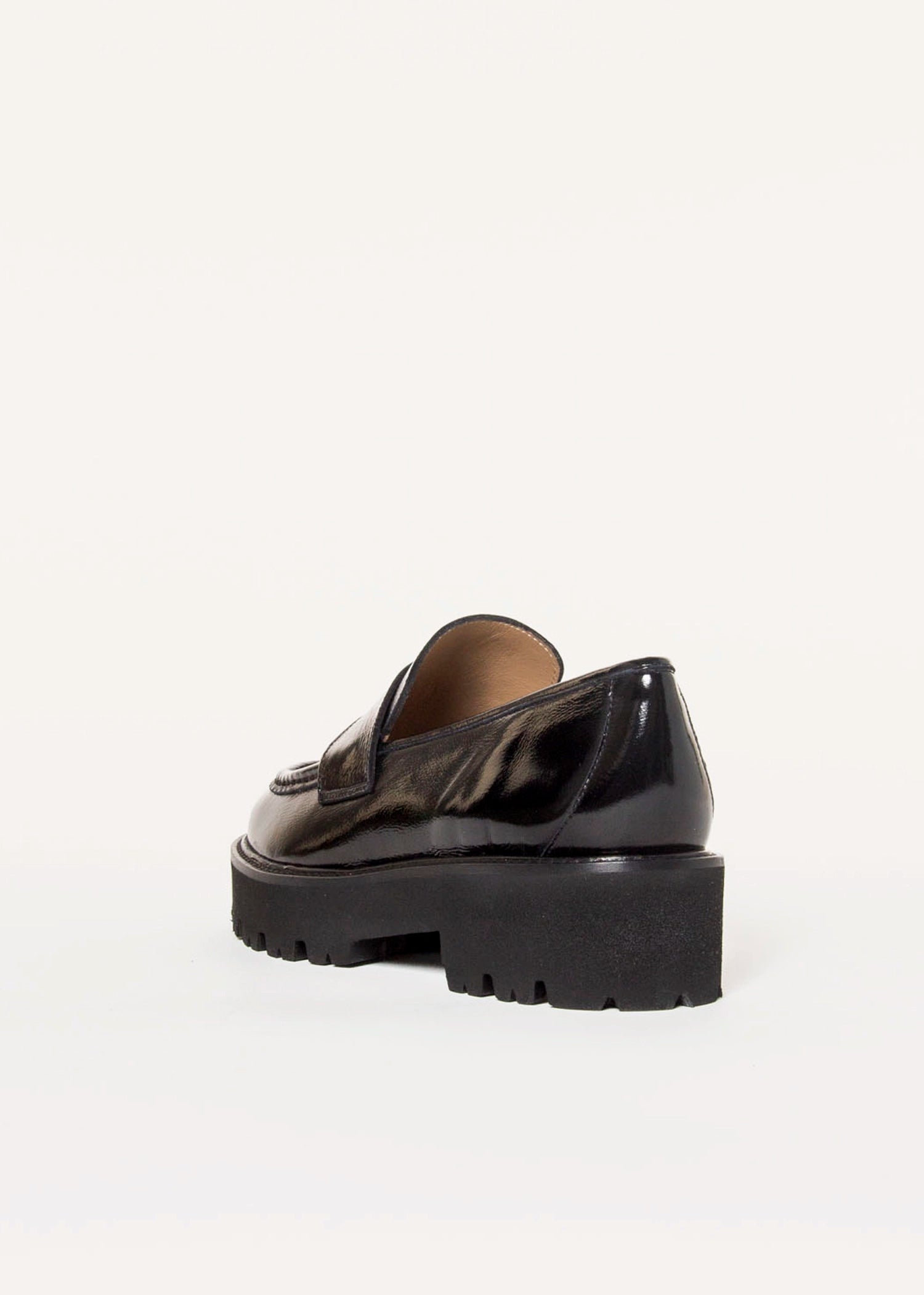 swatch_Black Patent lug sole loafer shoes