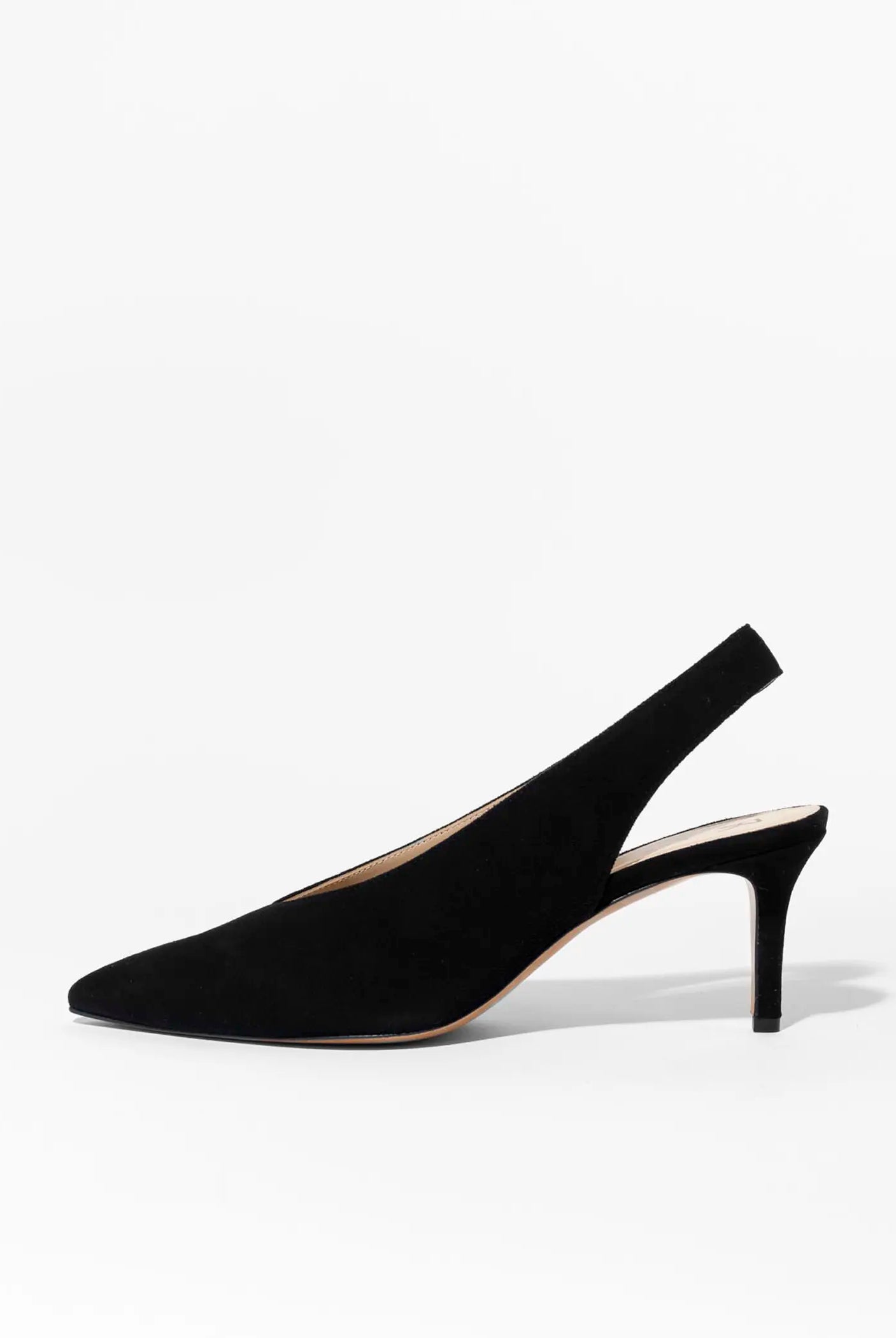 swatch_black suede lupin slingback pump heels