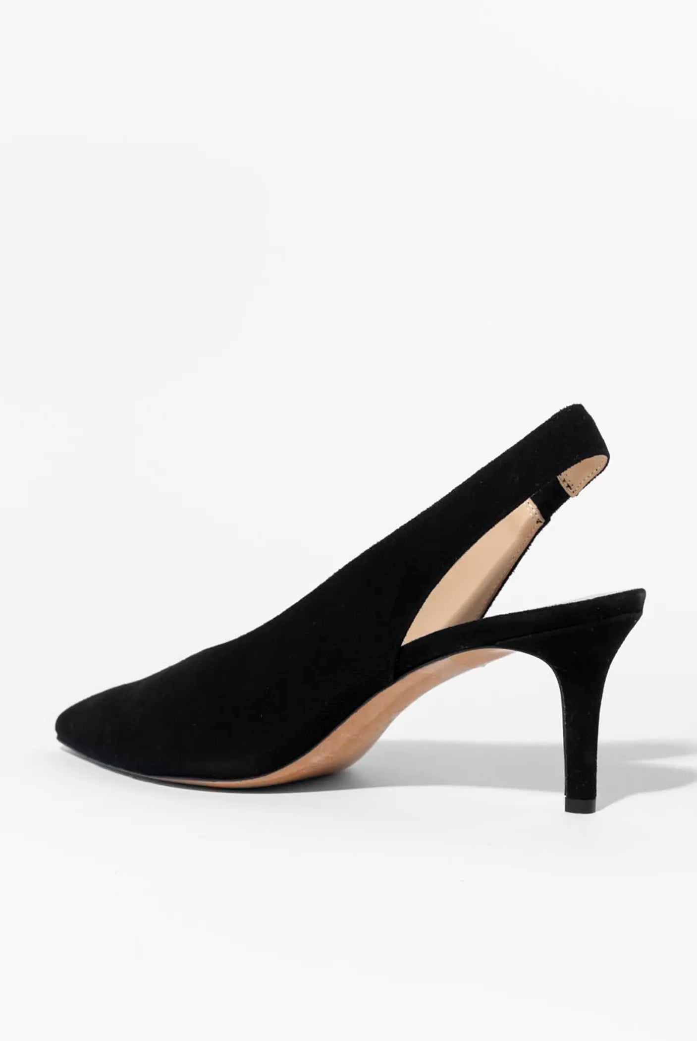 swatch_black suede lupin slingback pump heels