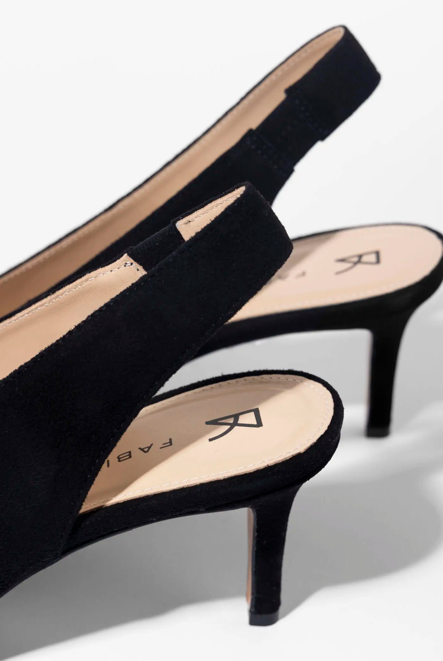 swatch_black suede lupin slingback pump heels