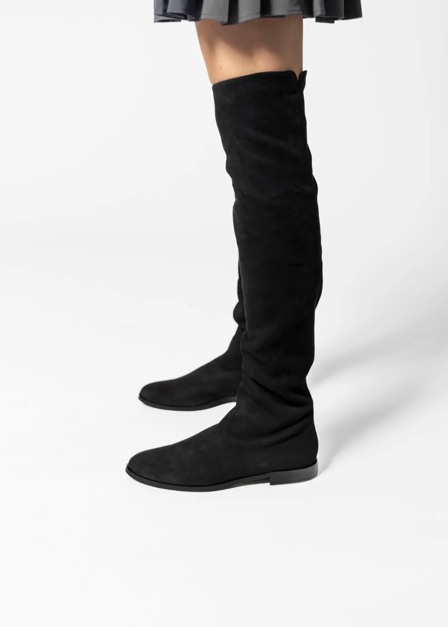 swatch_black suede over the knee suede boot boots