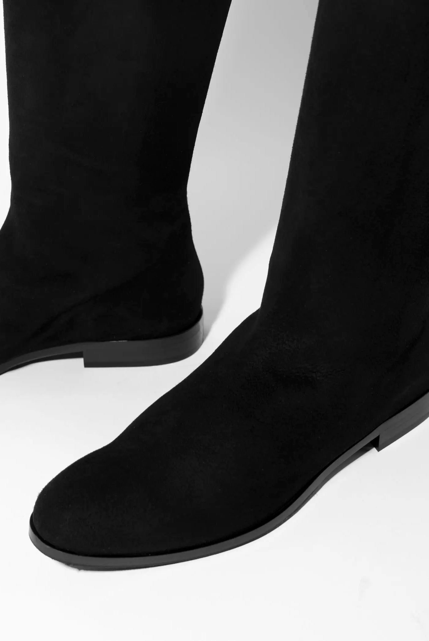 swatch_black suede over the knee suede boot boots
