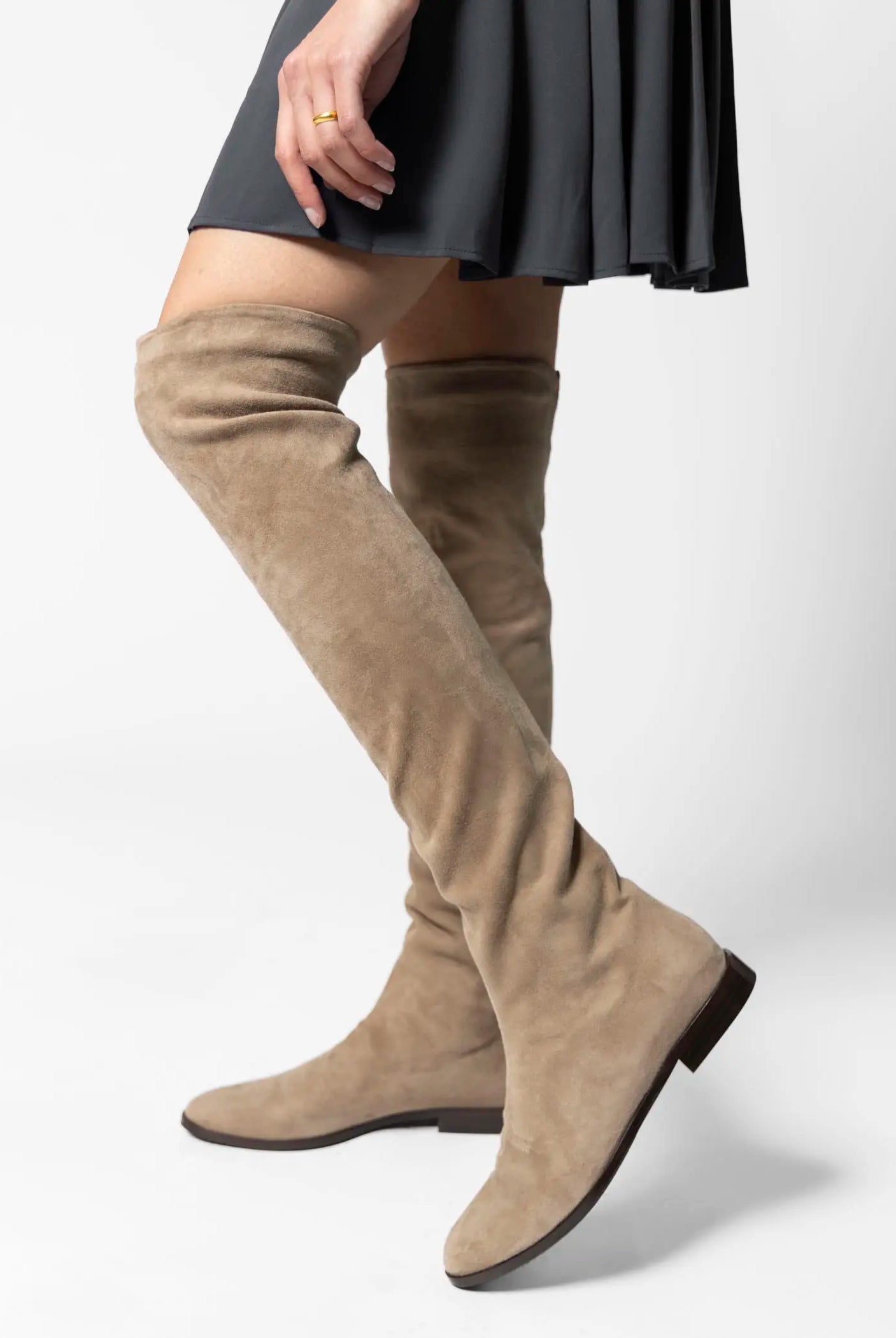 swatch_taupe suede over the knee suede boot boots
