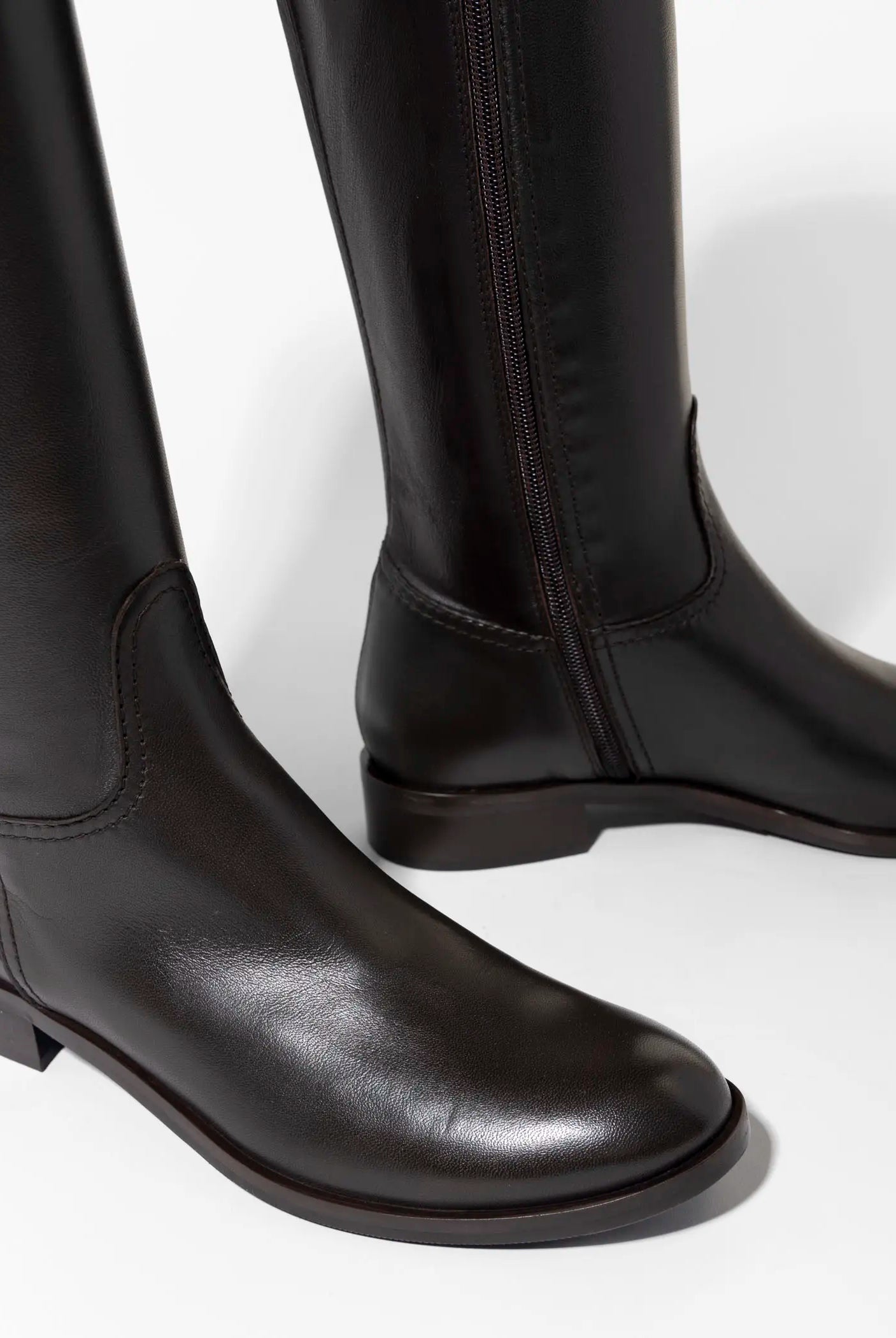 swatch_dark brown leather leather riding boot boots