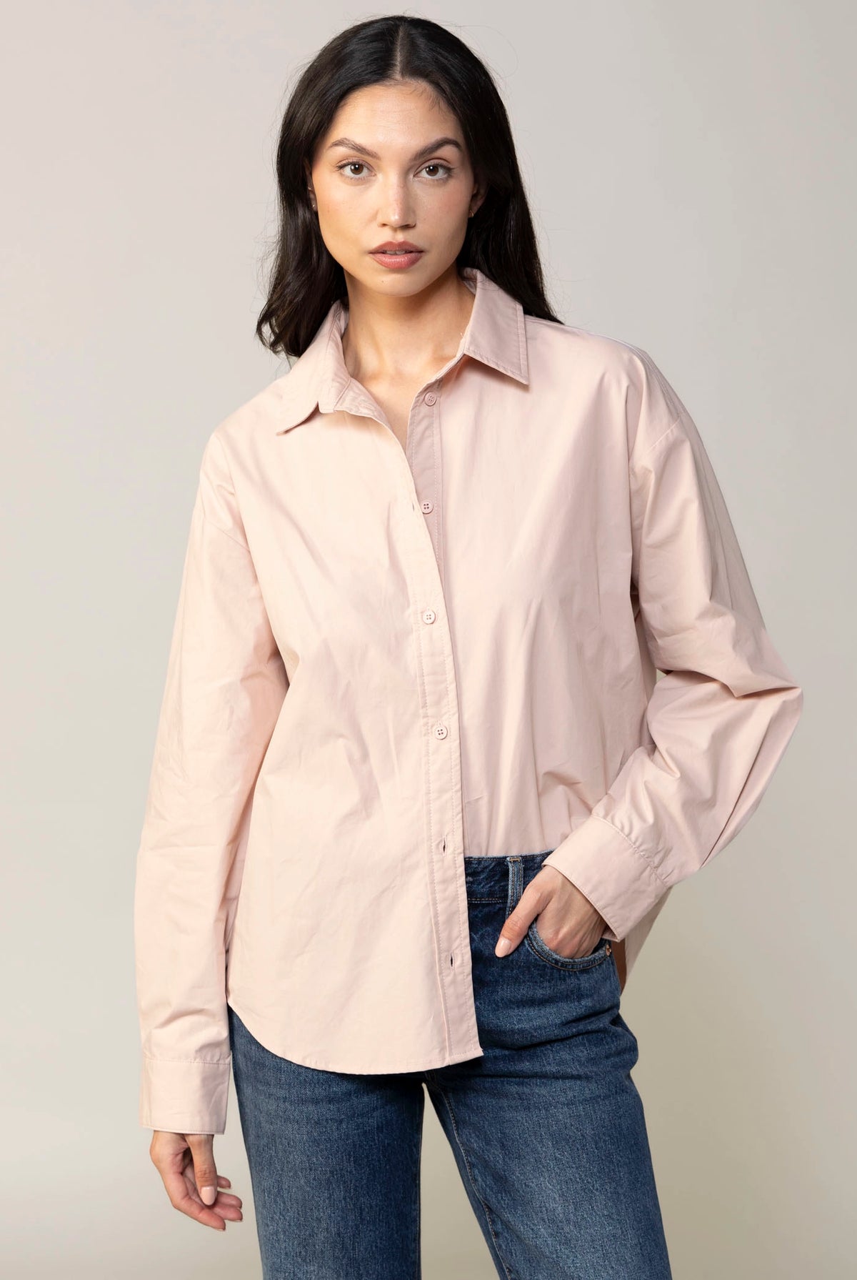 swatch_Pale Pink oversized button down shirt