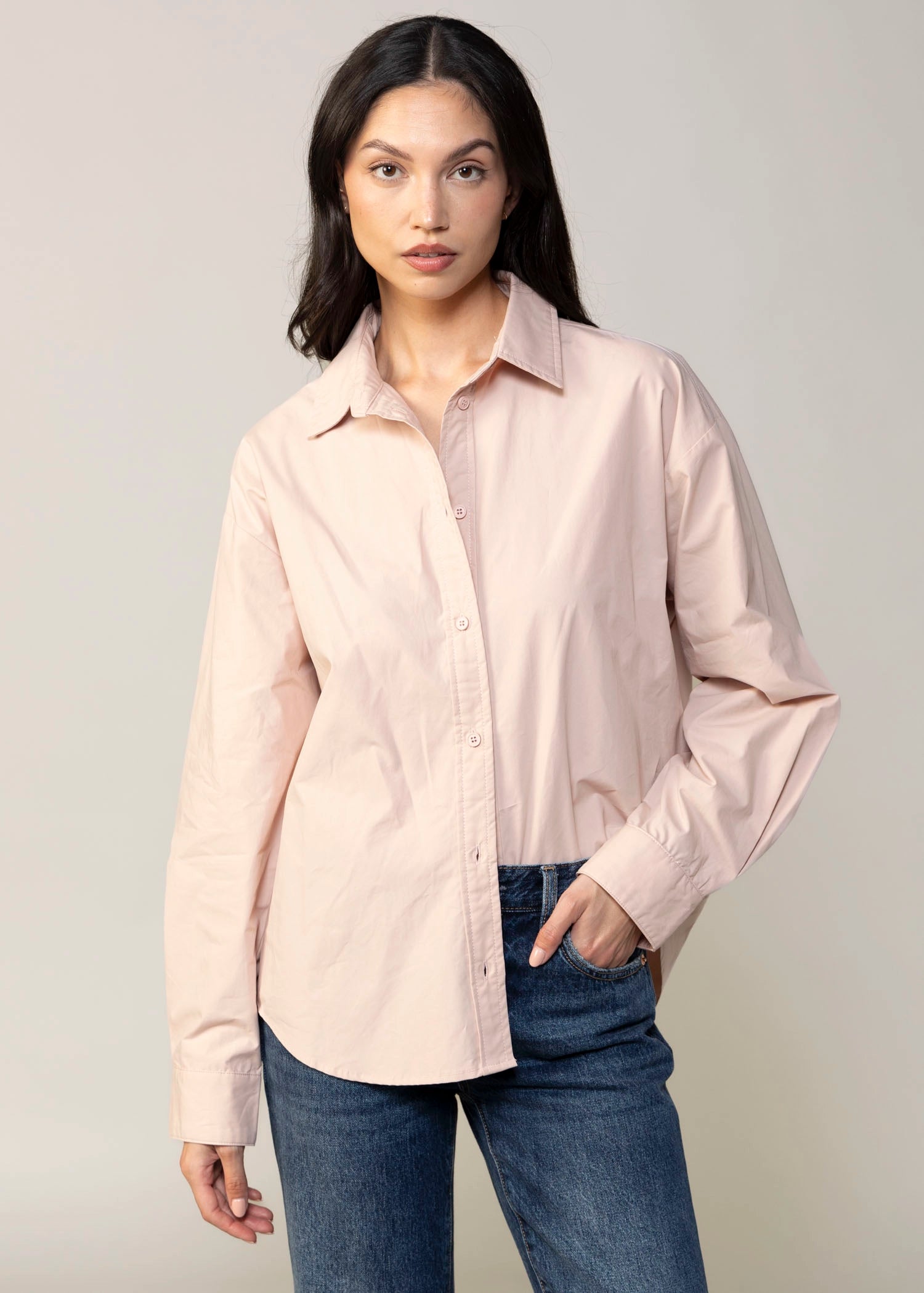 swatch_Pale Pink oversized button down shirt
