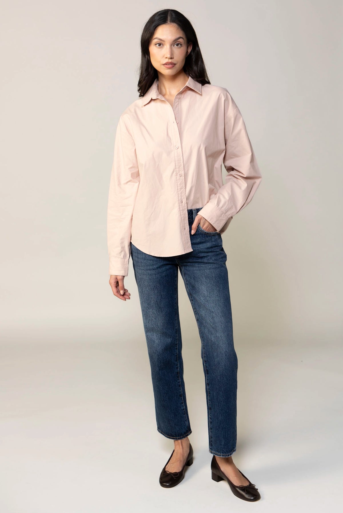 swatch_Pale Pink oversized button down shirt