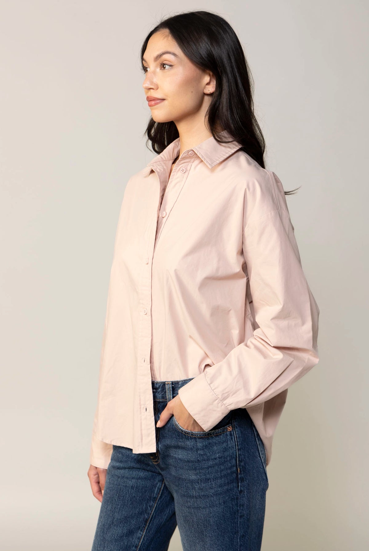 swatch_Pale Pink oversized button down shirt