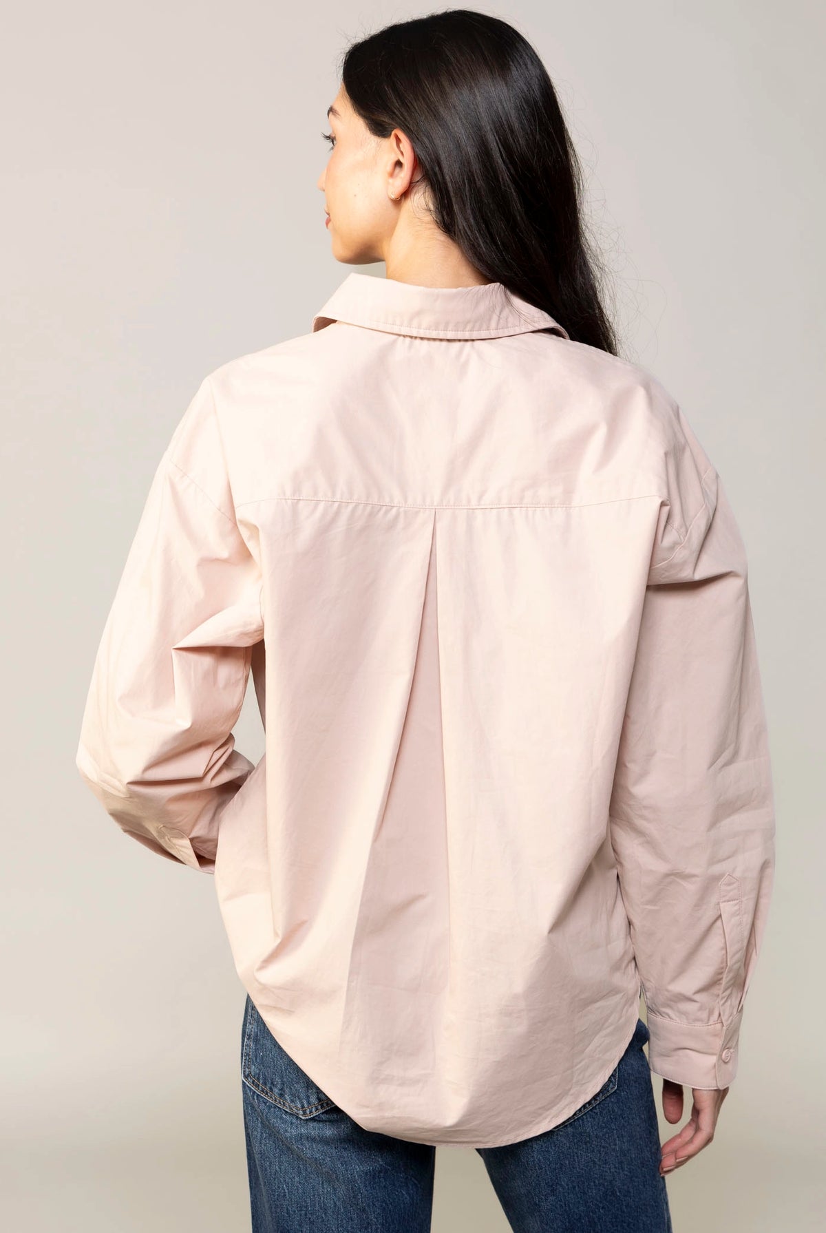 swatch_Pale Pink oversized button down shirt