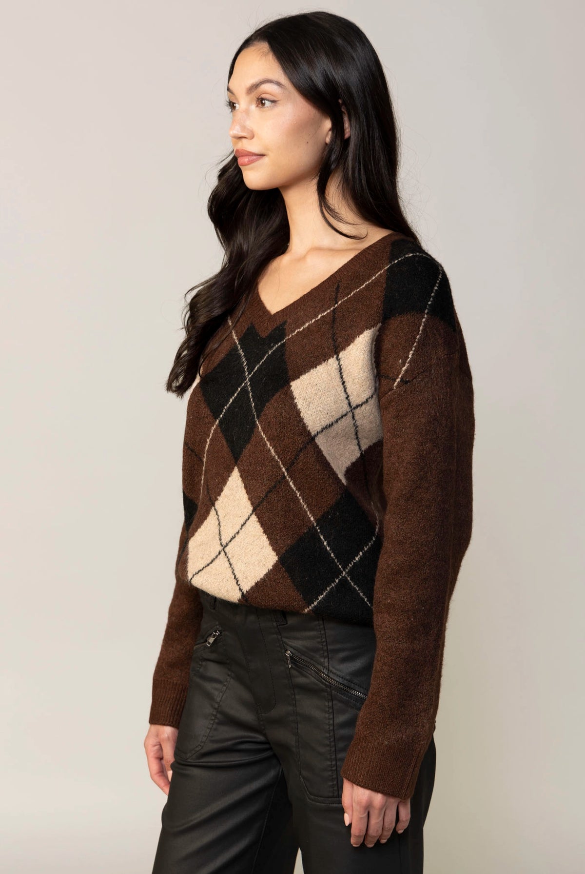 swatch_Nutmeg kut from the kloth kimberly argyle sweater