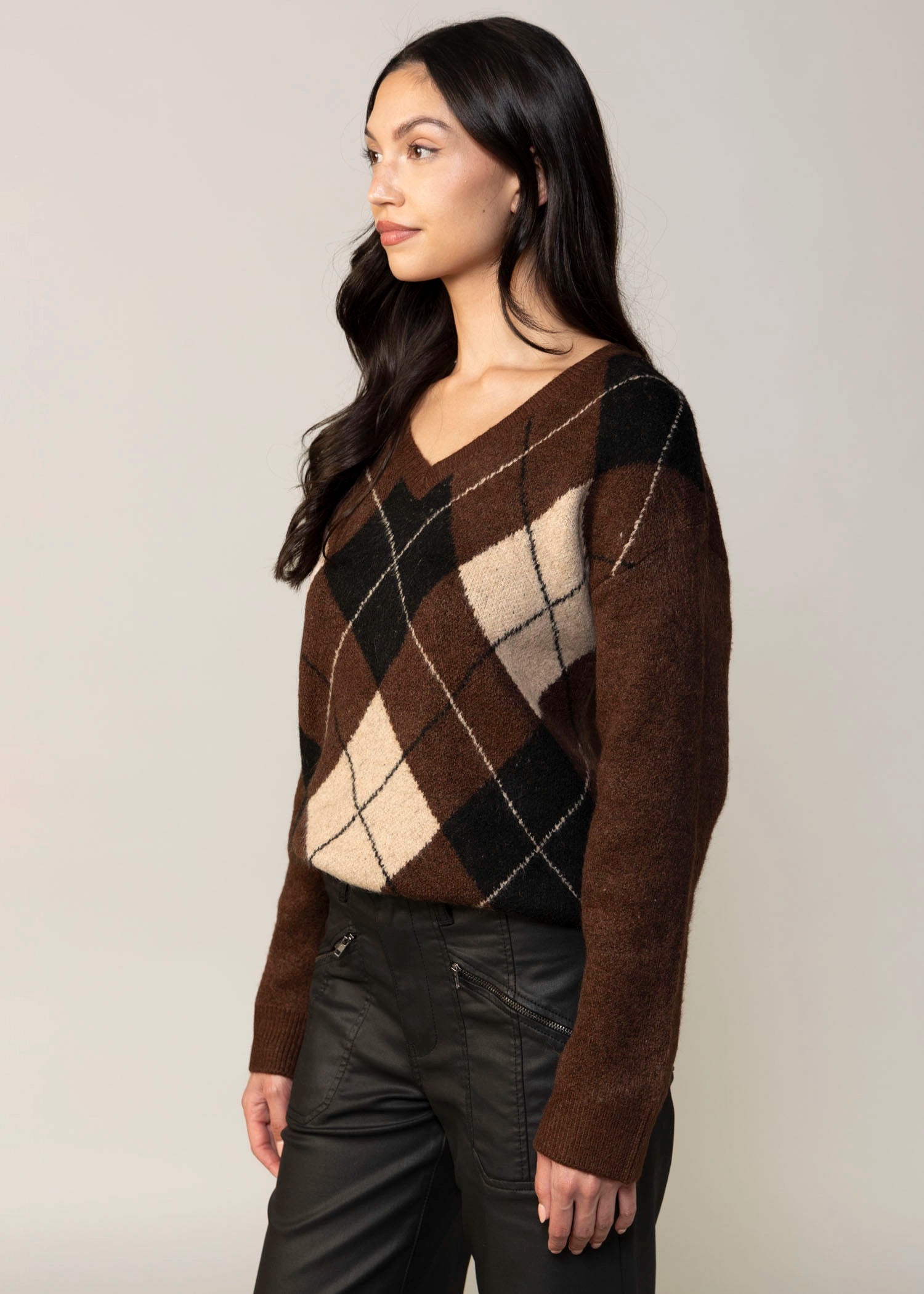 swatch_Nutmeg kut from the kloth kimberly argyle sweater