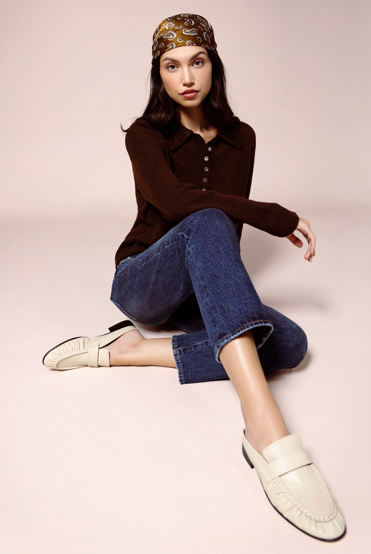 swatch_Vanilla Leather tony bianco glacier ruched mule loafer