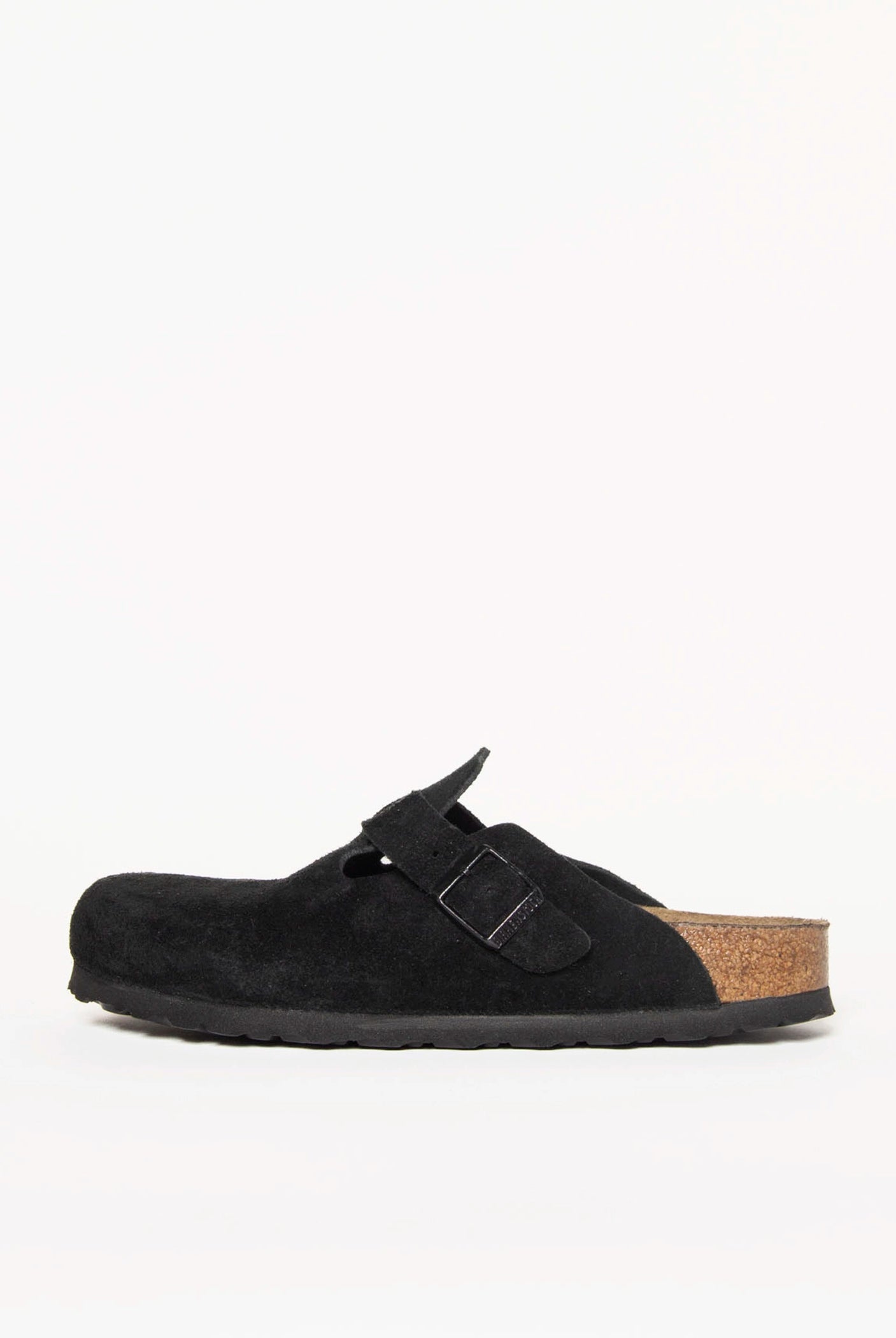 swatch_Black suede boston clog clogs