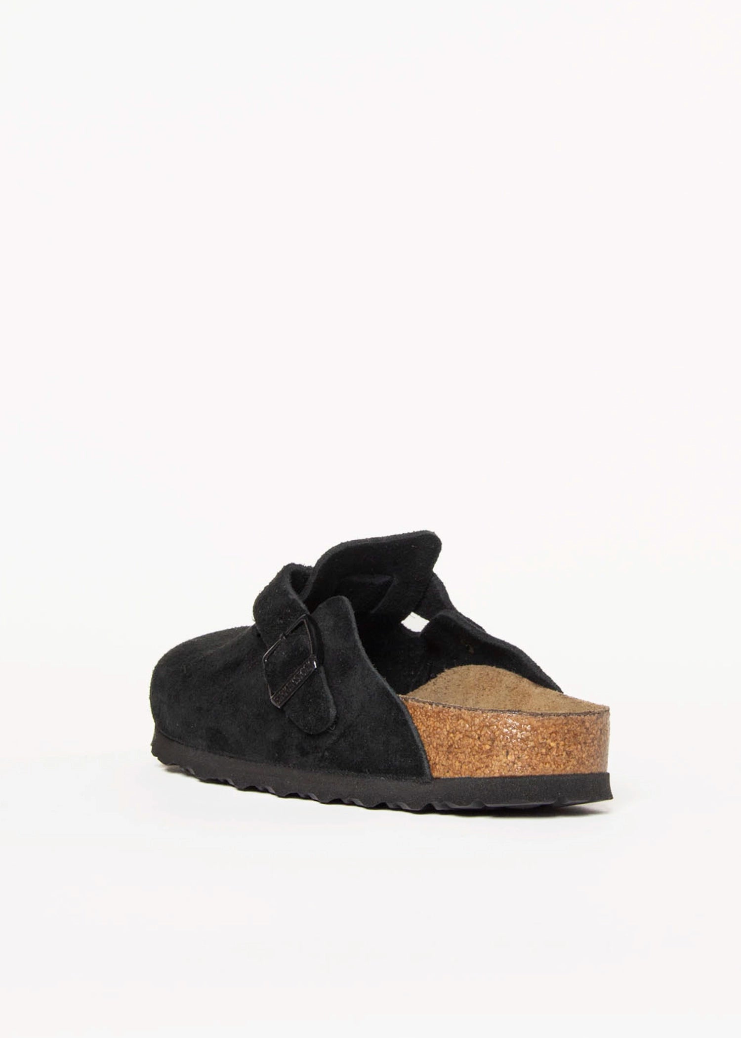 swatch_Black suede boston clog clogs