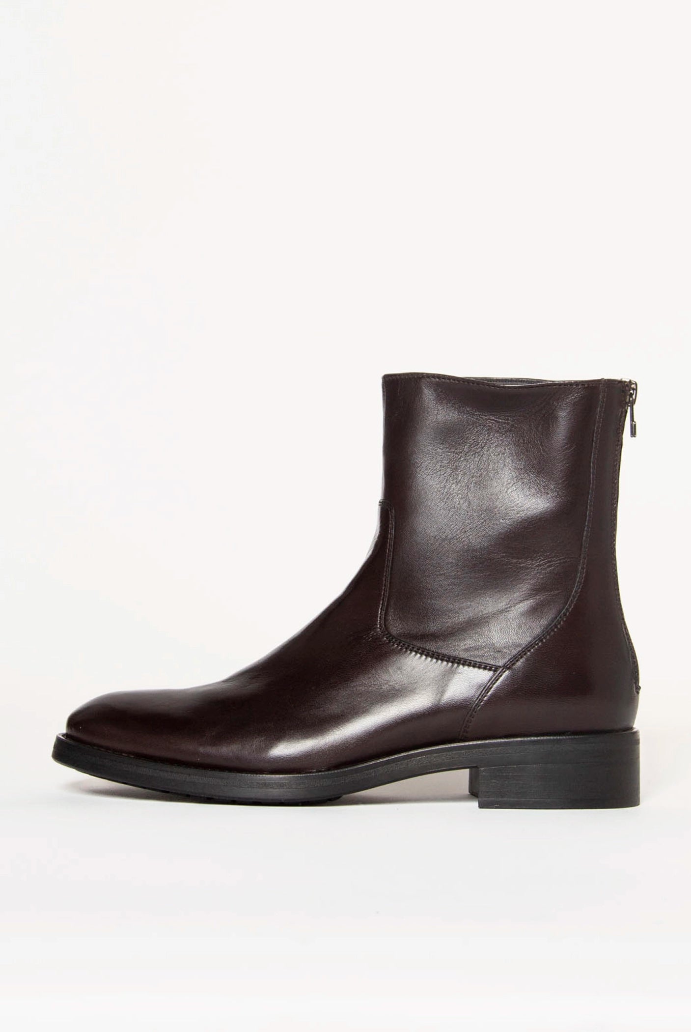 swatch_Dark Brown Leather ankle boot shoes