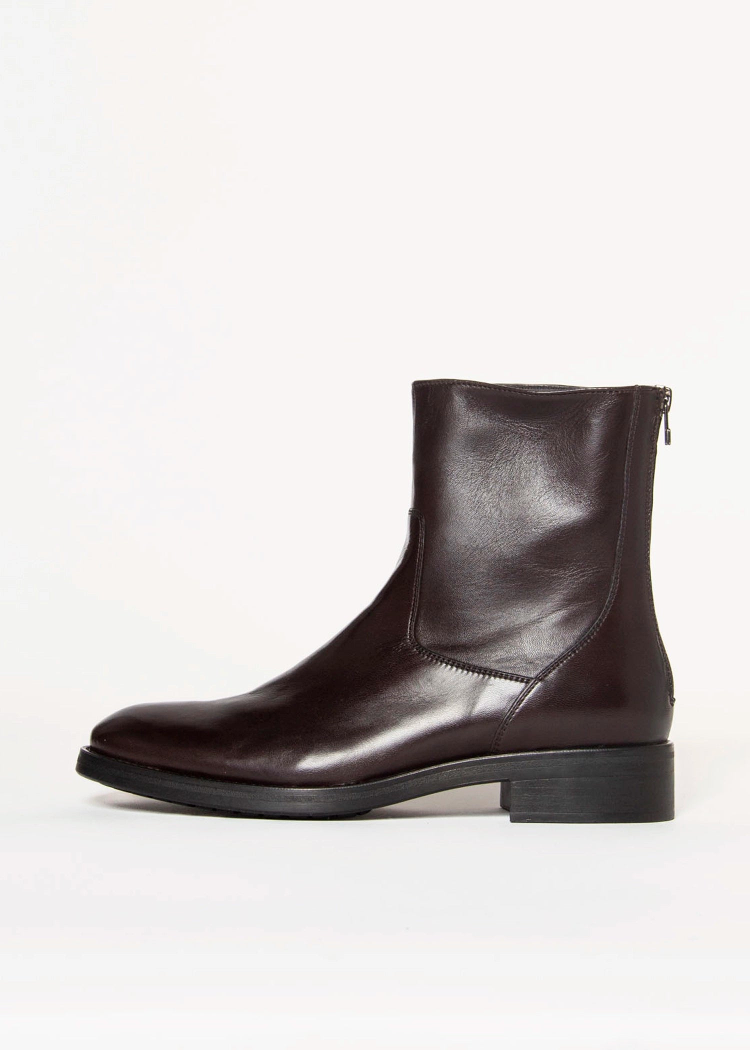 swatch_Dark Brown Leather ankle boot shoes