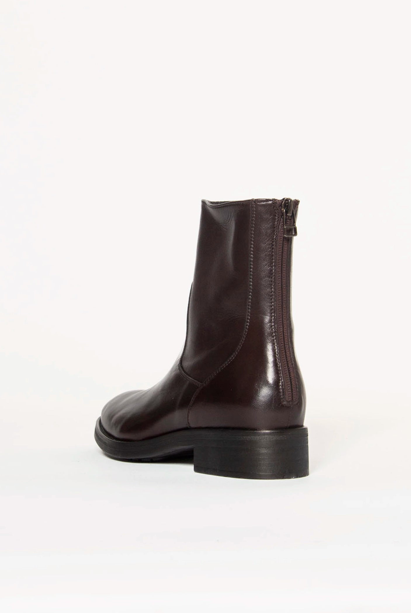 swatch_Dark Brown Leather ankle boot shoes