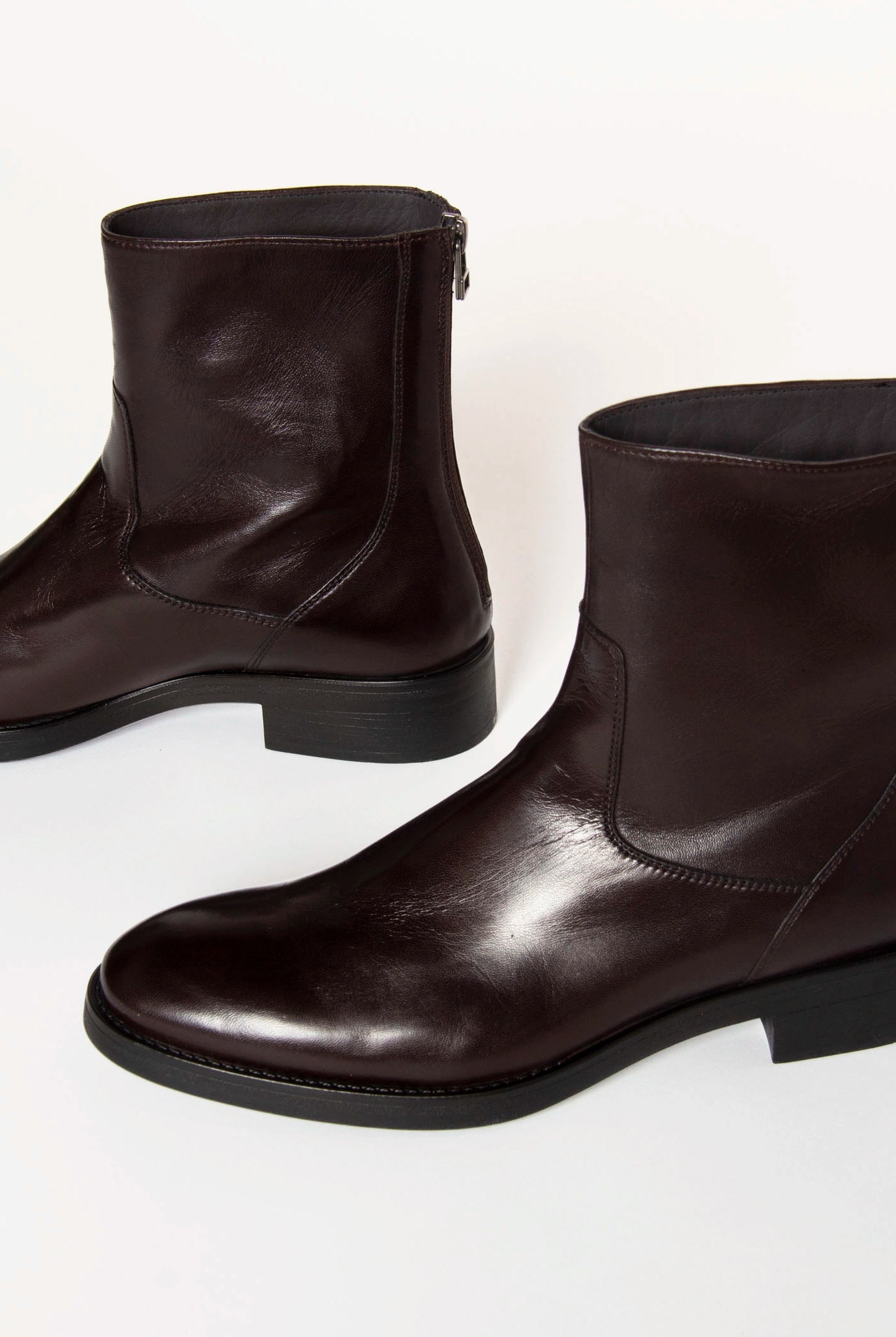 swatch_Dark Brown Leather ankle boot shoes