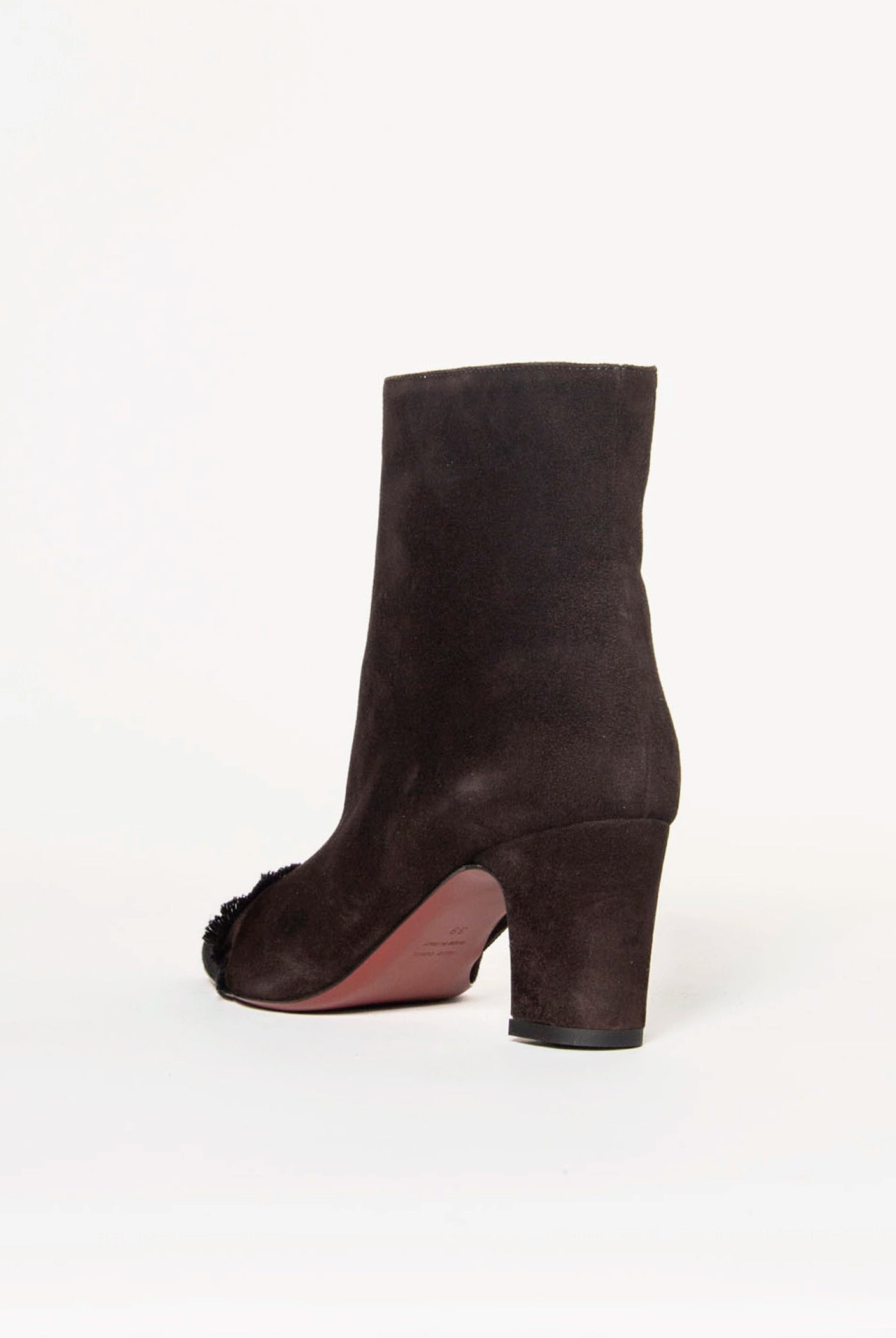 swatch_Chocolate Suede heeled ankle boot