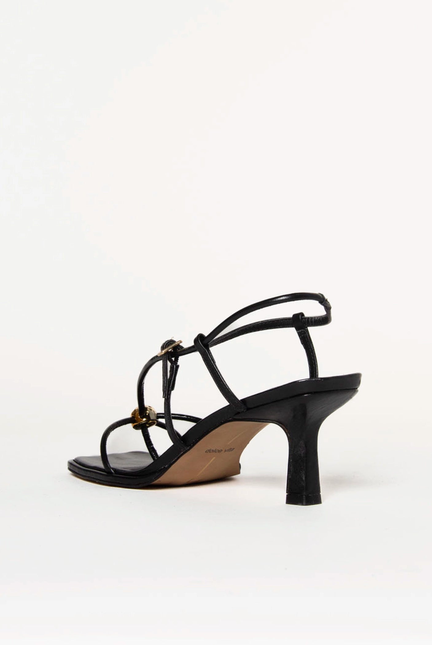 swatch_Black Leather mylee heeled sandal shoes