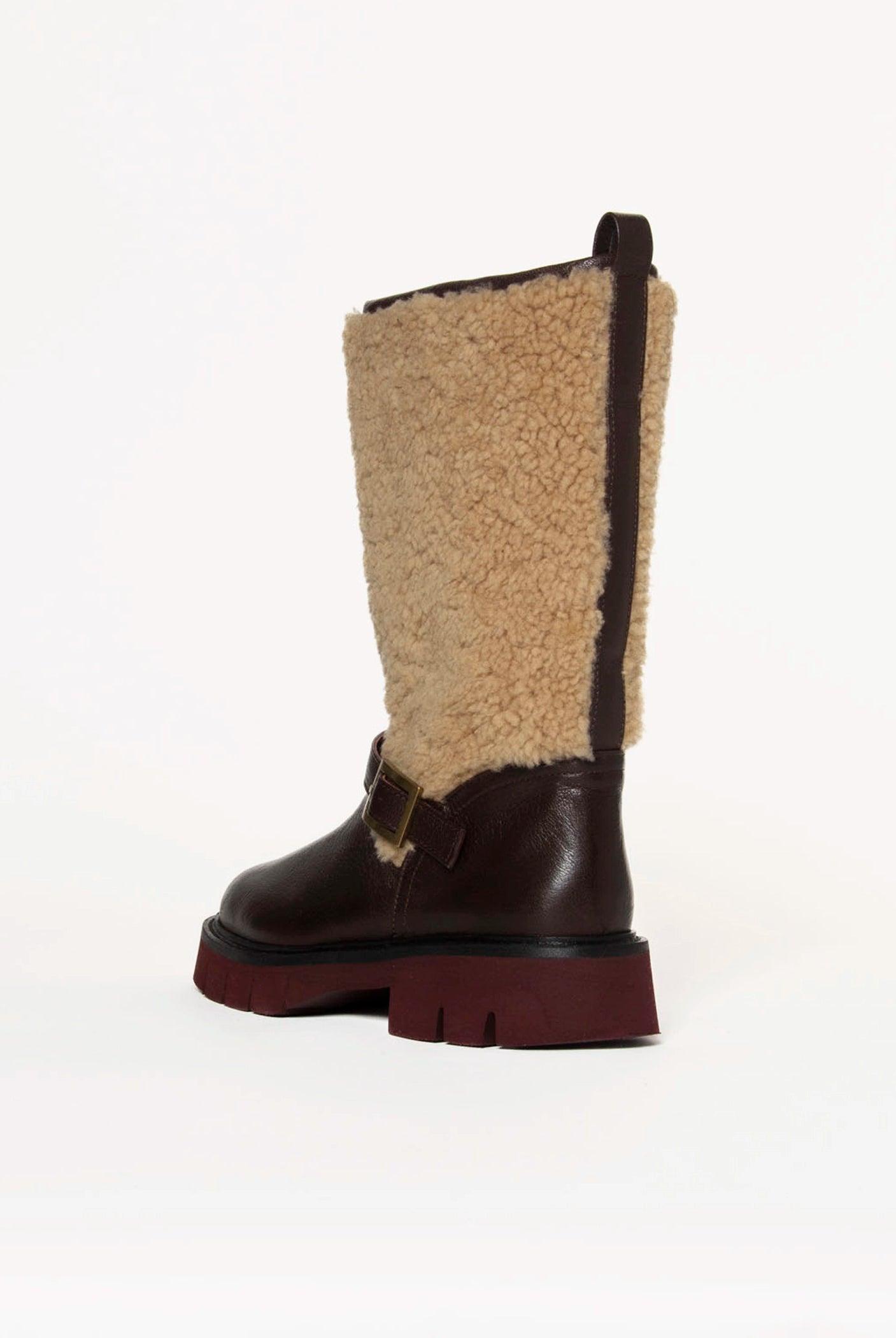 swatch_Natural/Brown shearling boot