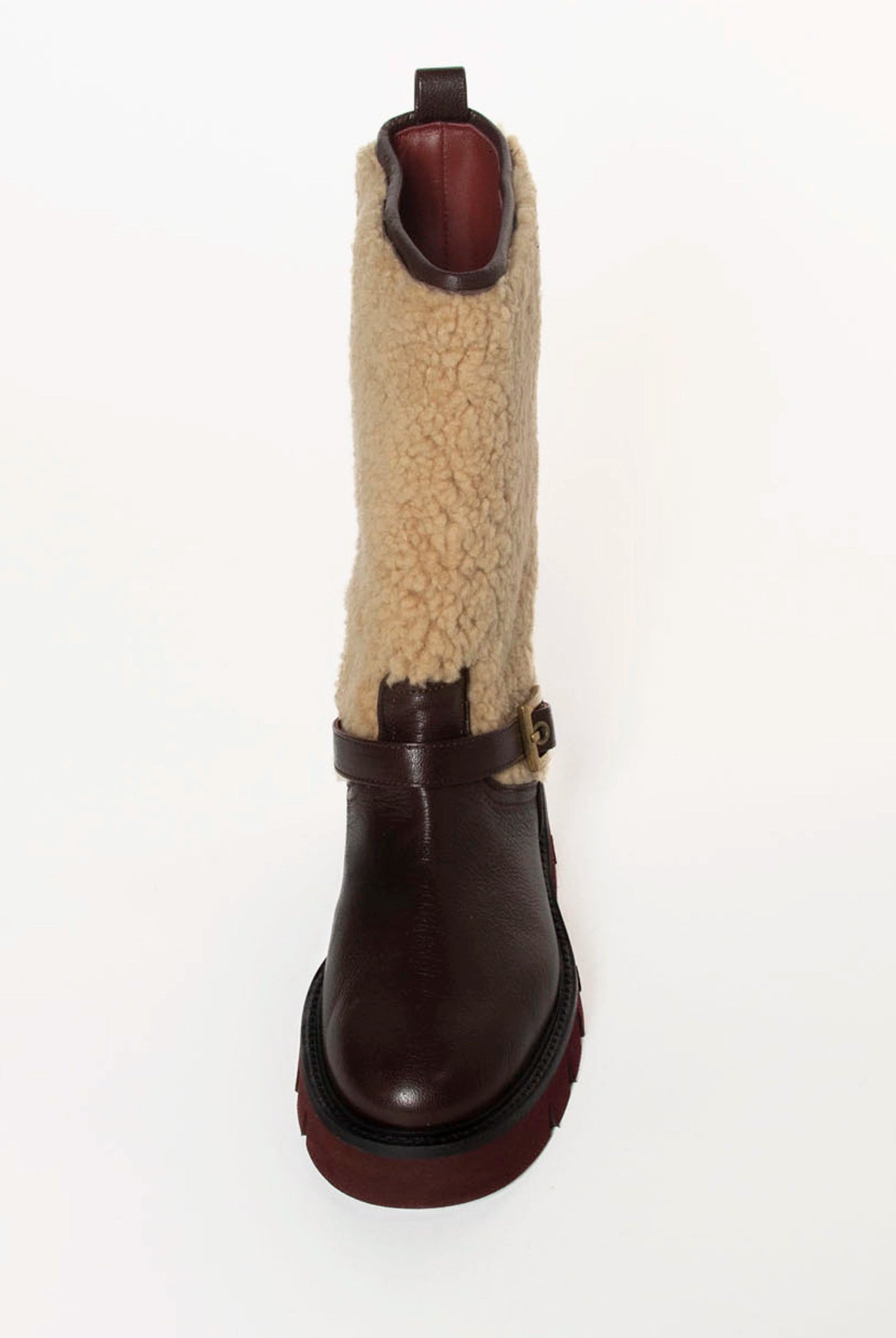 swatch_Natural/Brown shearling boot