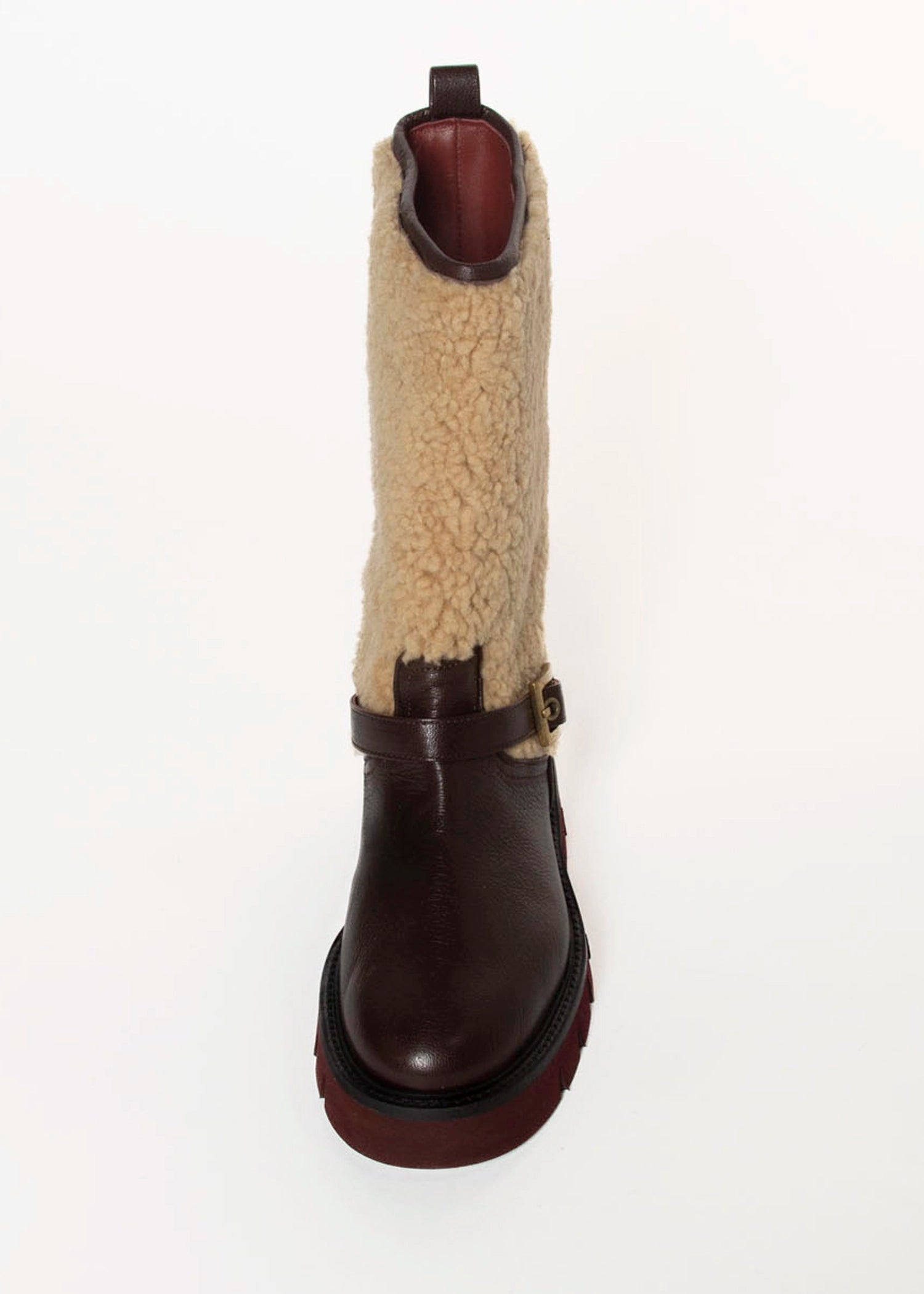 swatch_Natural/Brown shearling boot