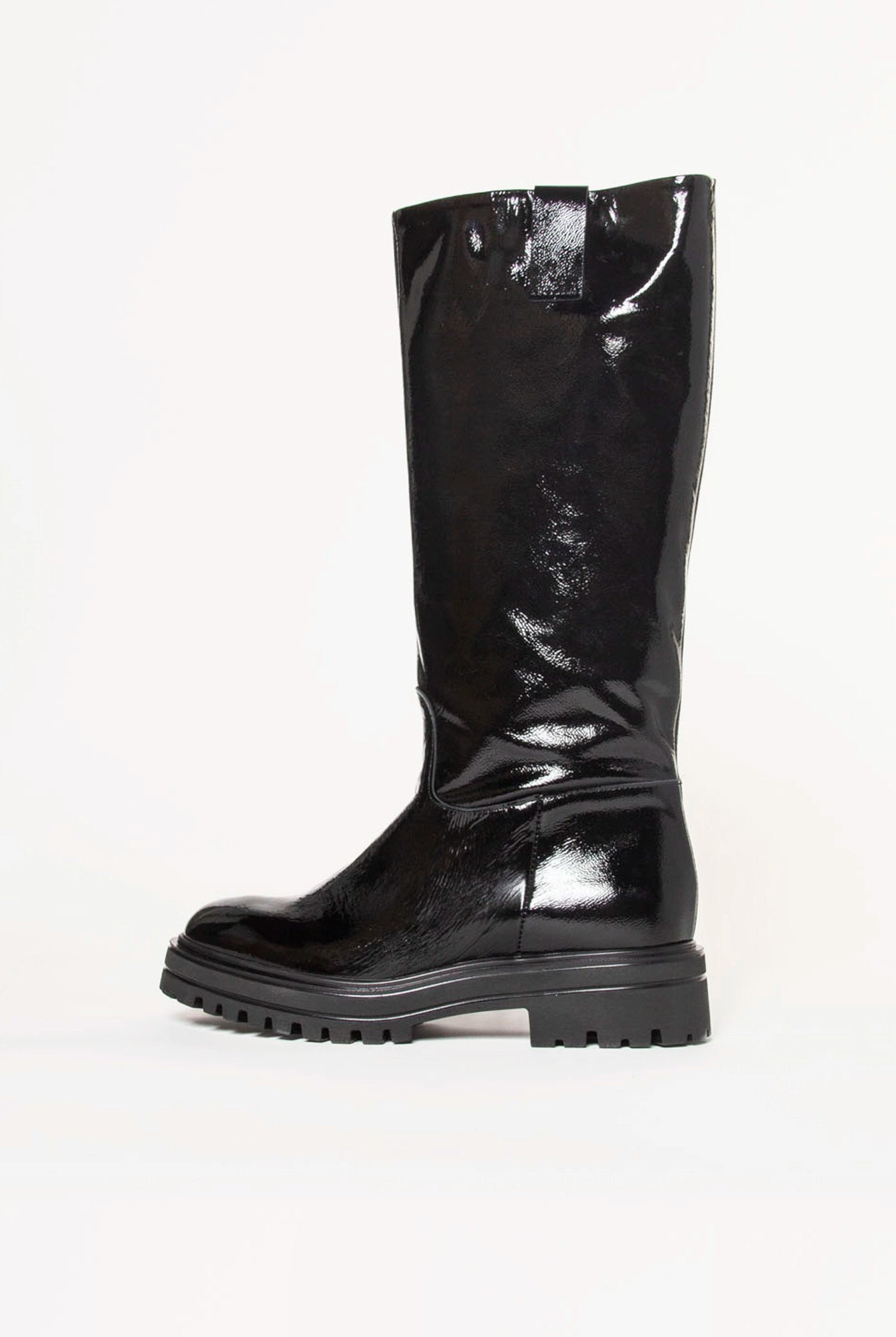 swatch_Black Patent lug sole riding boot