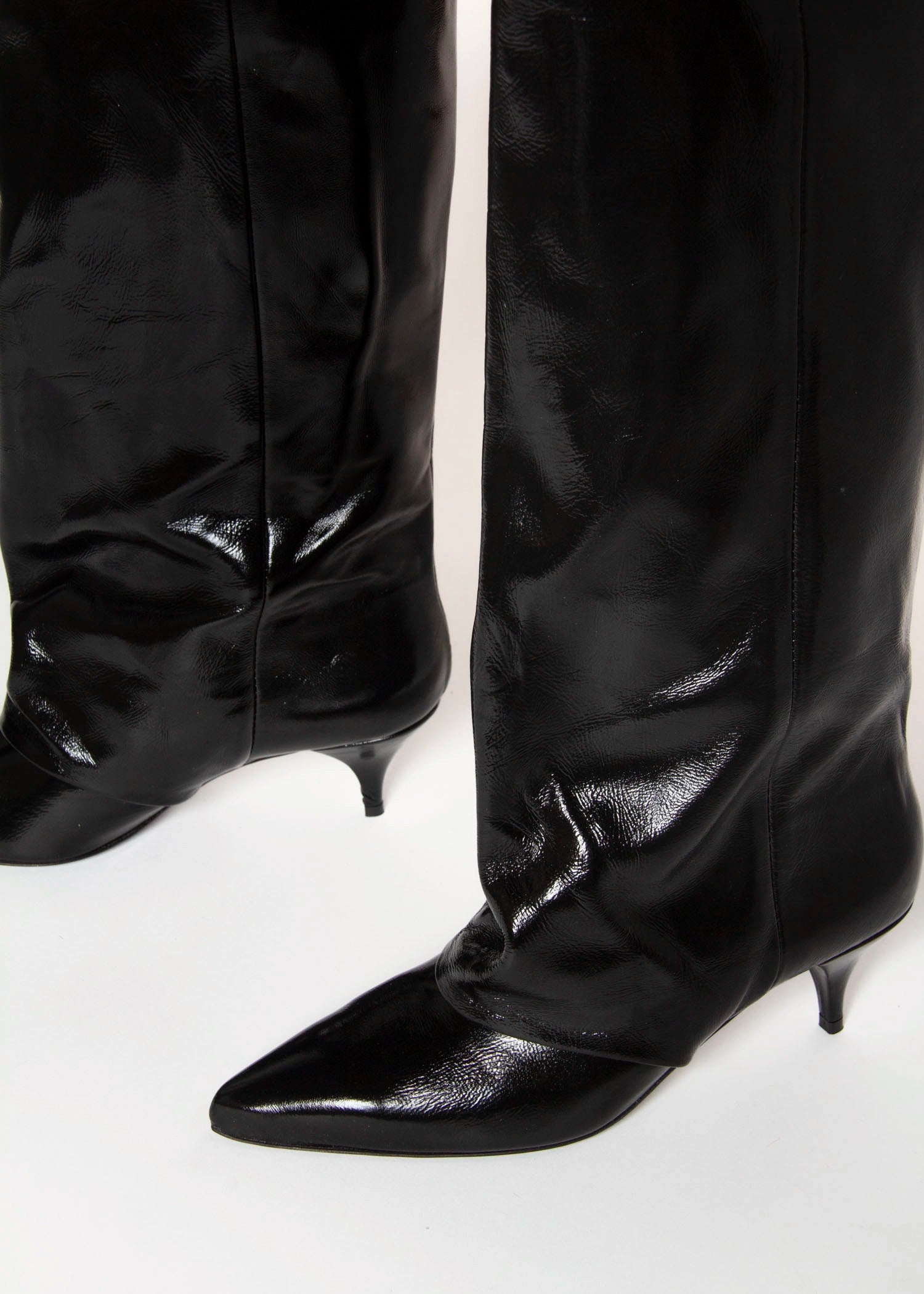 swatch_Black Patent fold over dress boot
