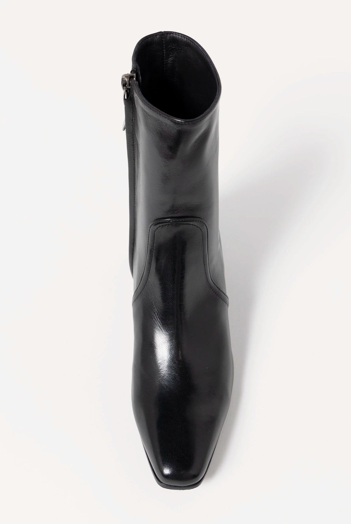 swatch_Black Leather l'idea italian leather heeled bootie