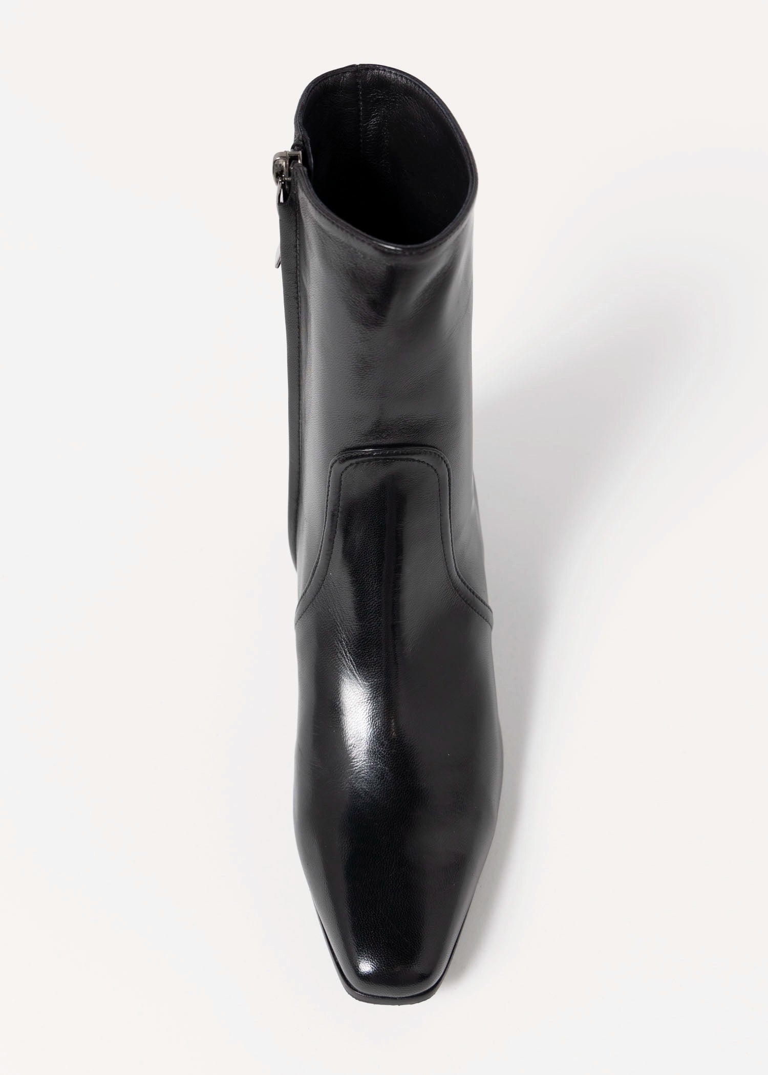 swatch_Black Leather l'idea italian leather heeled bootie