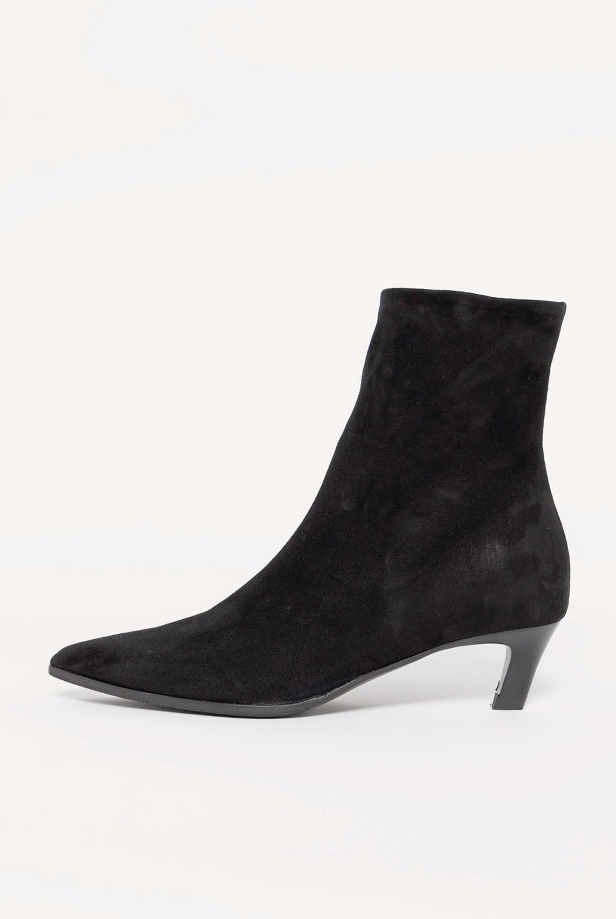 swatch_Black Suede l'idea italian suede pointed toe sock boot