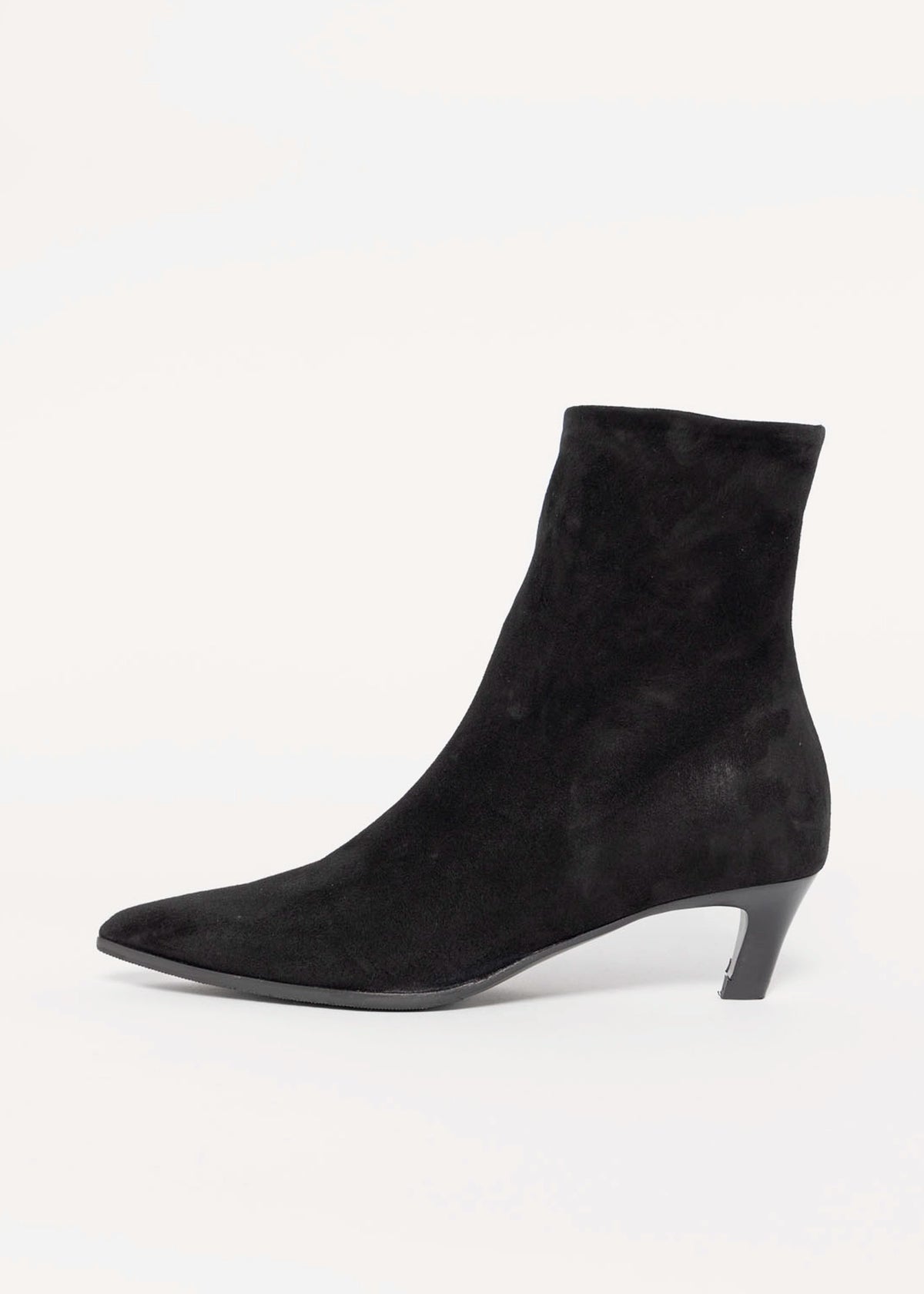 swatch_Black Suede l'idea italian suede pointed toe sock boot