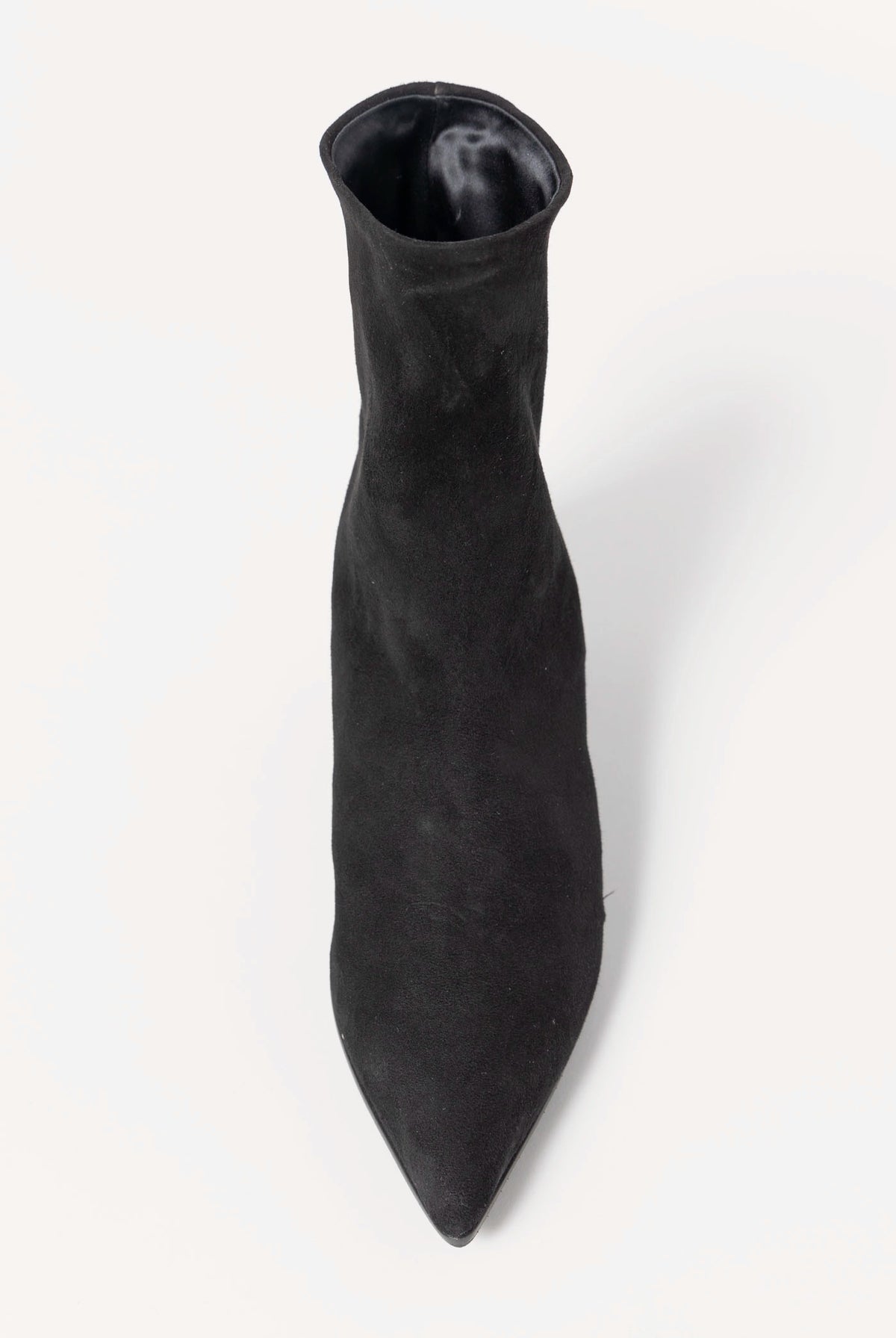 swatch_Black Suede l'idea italian suede pointed toe sock boot