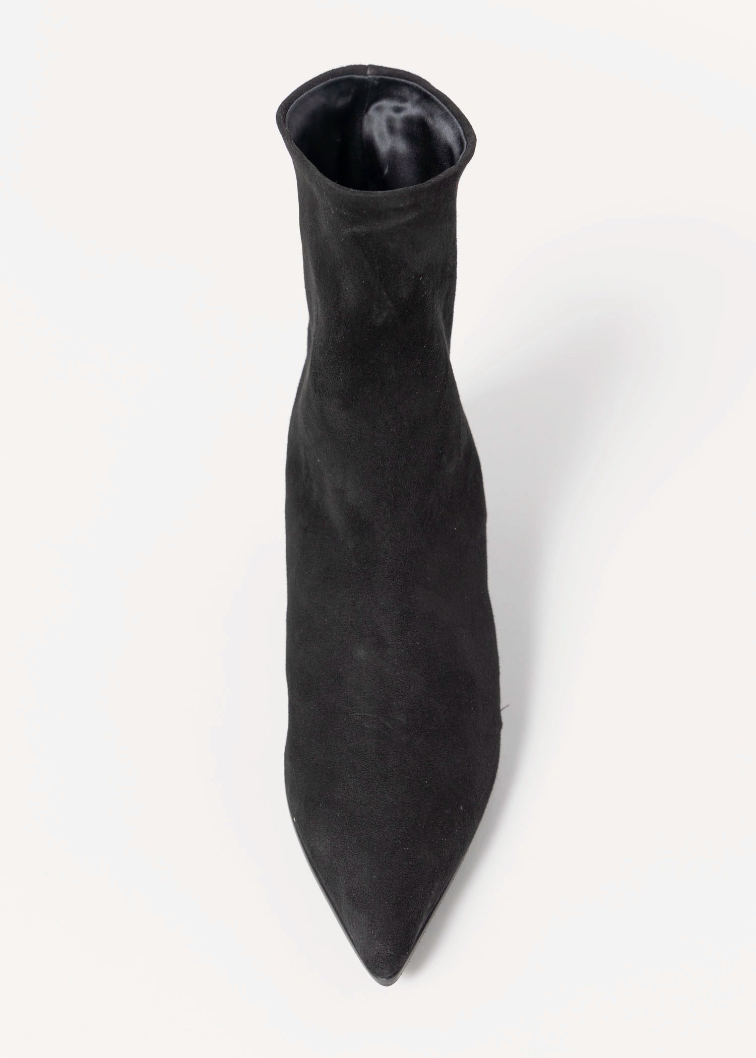 swatch_Black Suede l'idea italian suede pointed toe sock boot