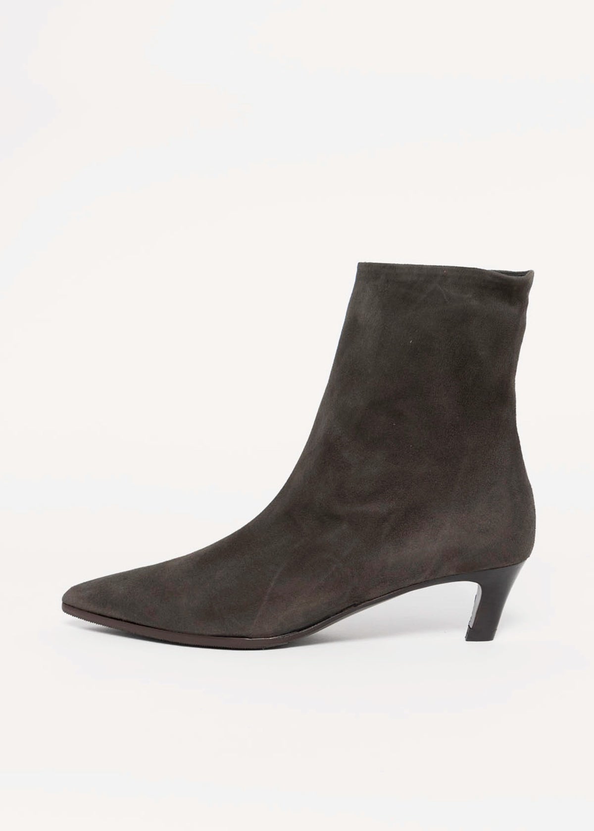 swatch_Anthracite Suede l'idea italian suede pointed toe sock boot