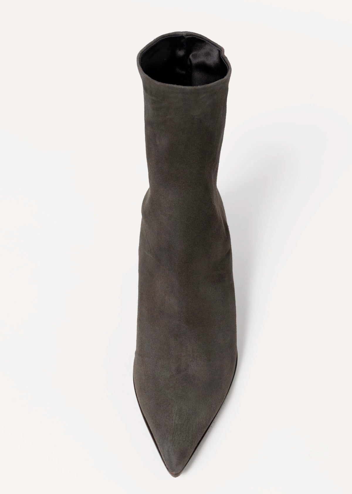 swatch_Anthracite Suede l'idea italian suede pointed toe sock boot