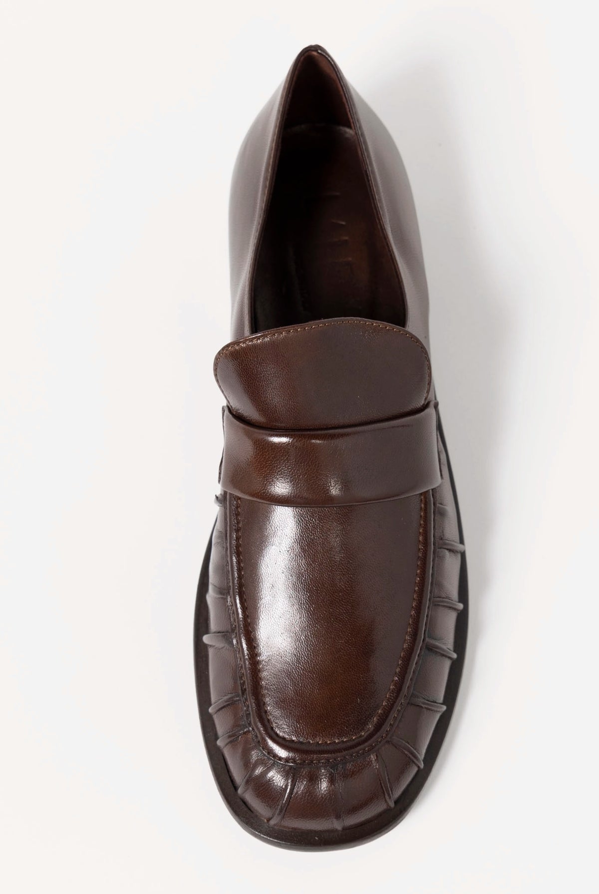 swatch_Oak Leather l'idea italian leather ruched loafer