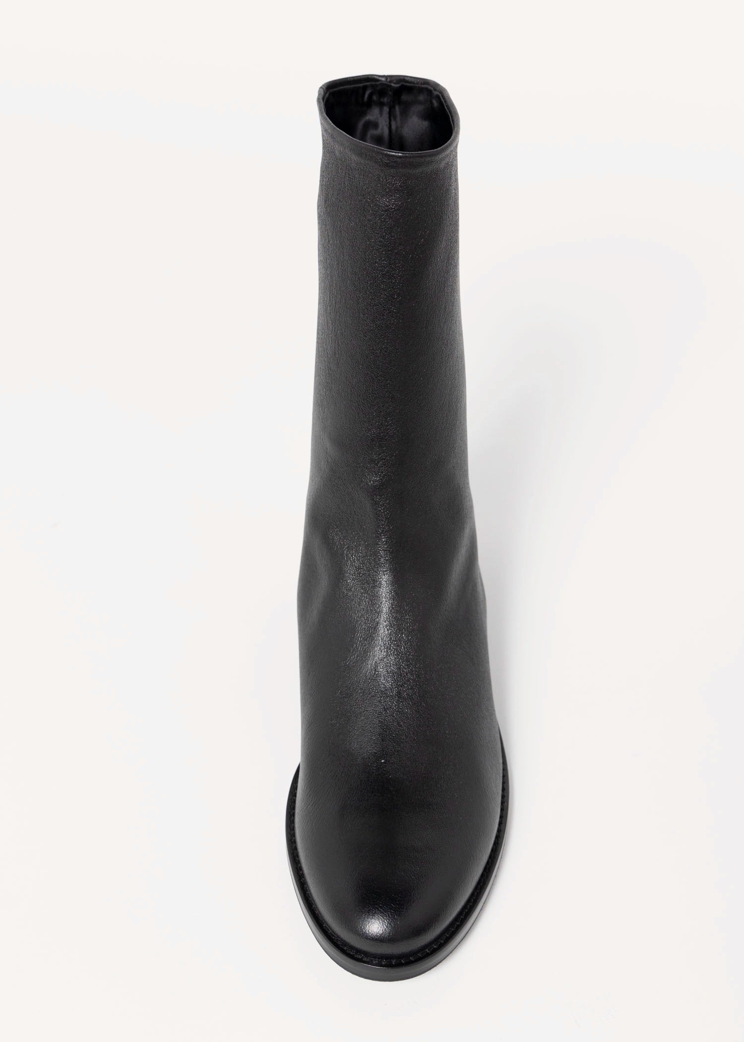 swatch_Black Leather l'idea italian leather sock boot