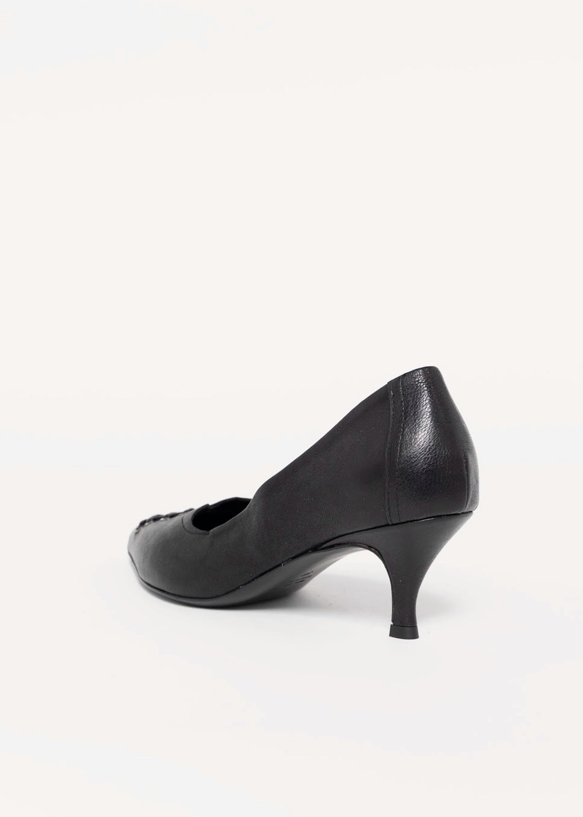 swatch_Black Leather l'idea italian leather corset pump