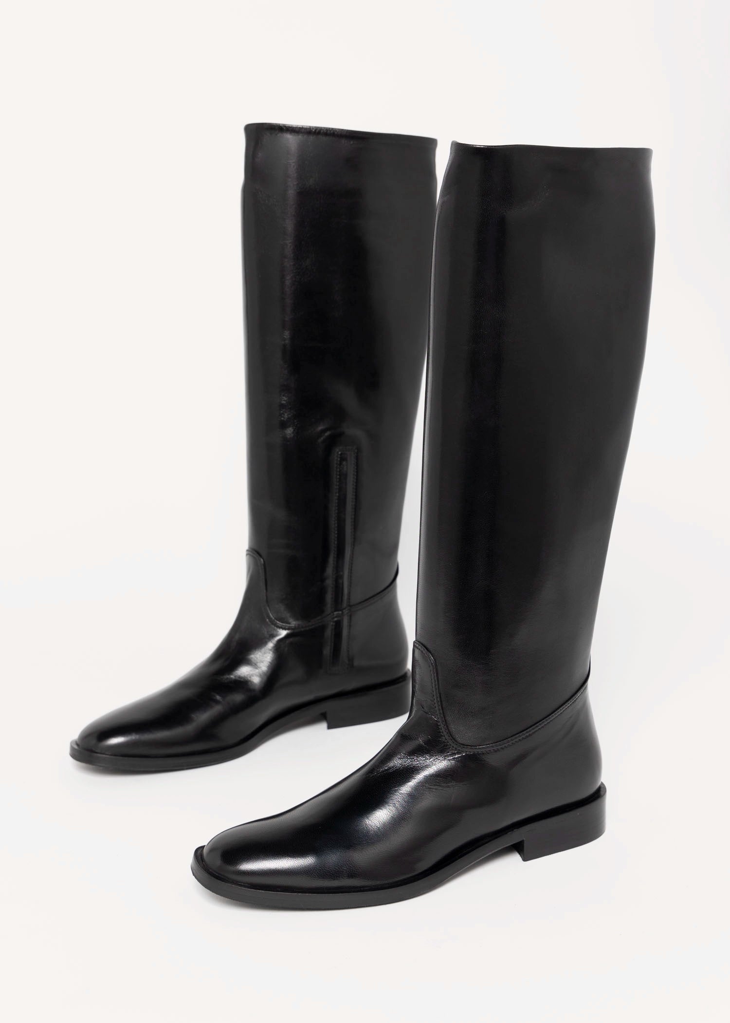 swatch_Black Leather l'idea italian leather riding boot