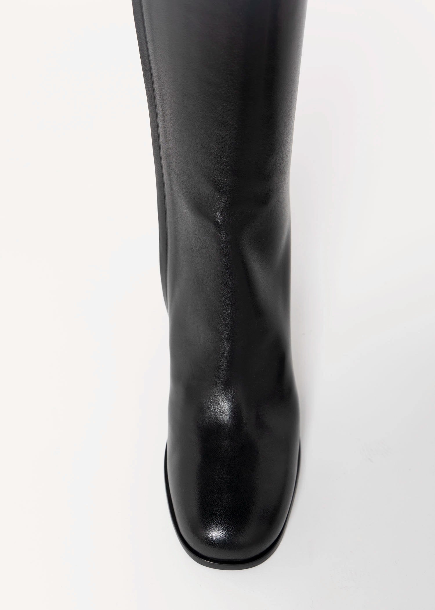 swatch_Black Leather mara bini italian leather knee hight heeled boot