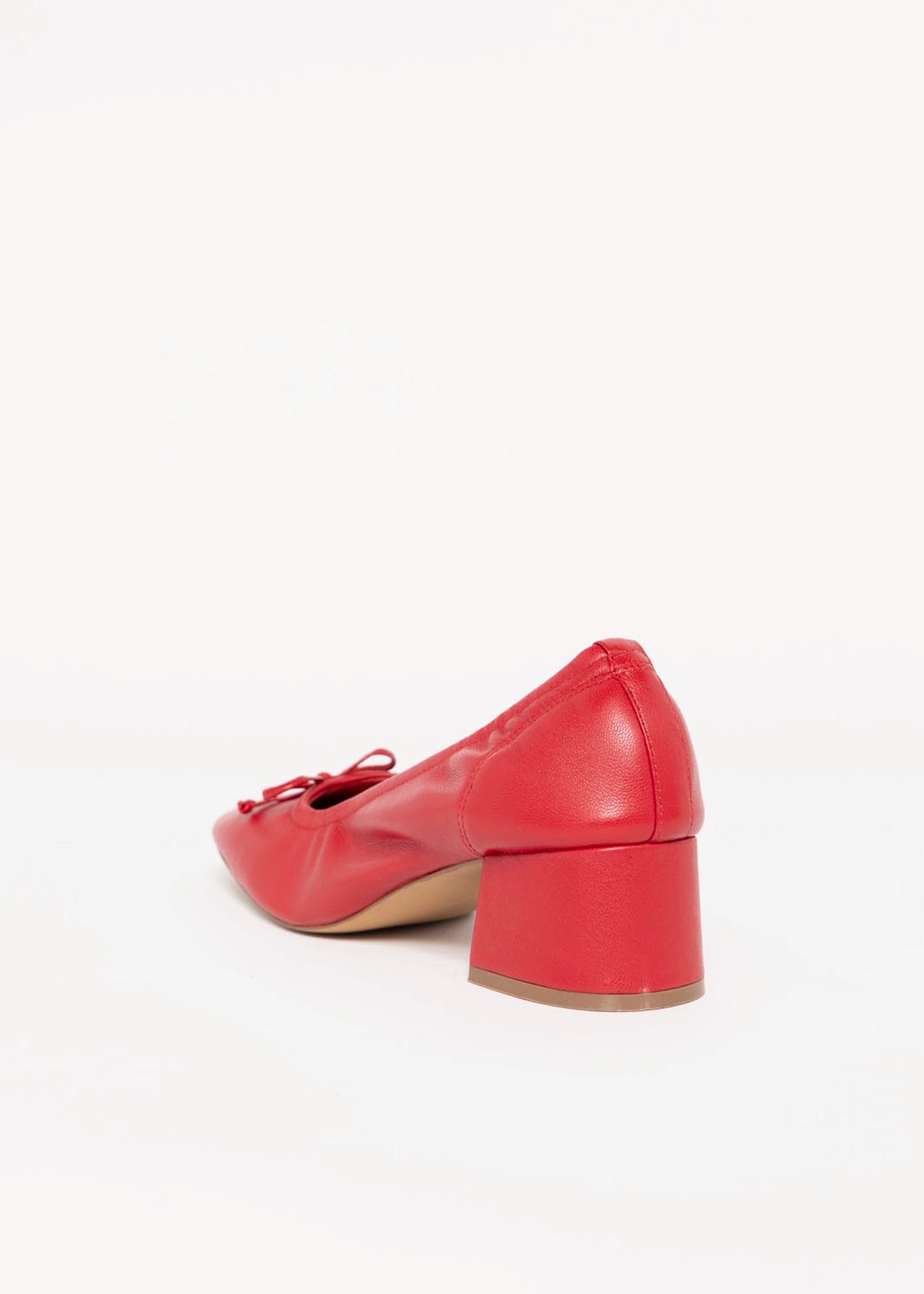swatch_Red Leather steve madden coretta ballet pump
