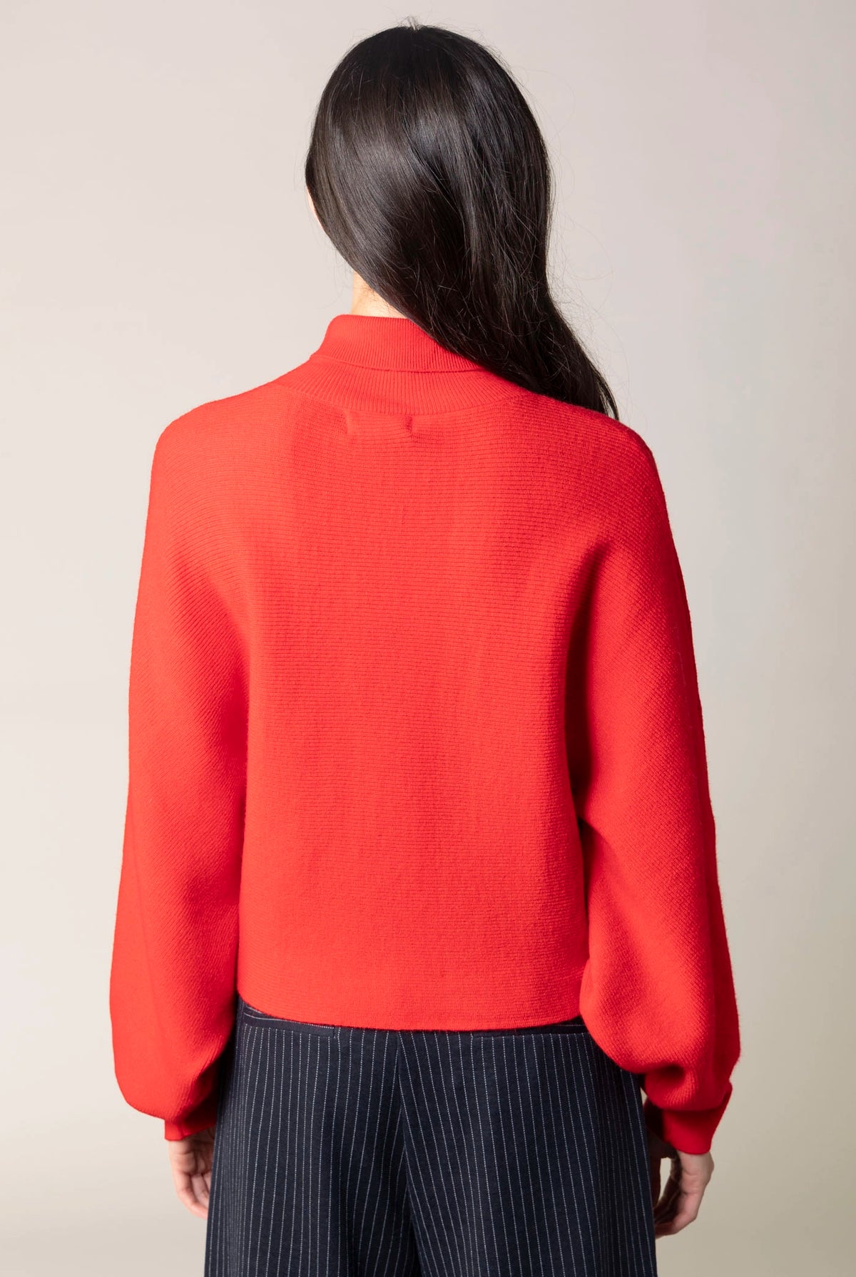 swatch_Red ribbed turtleneck sweater