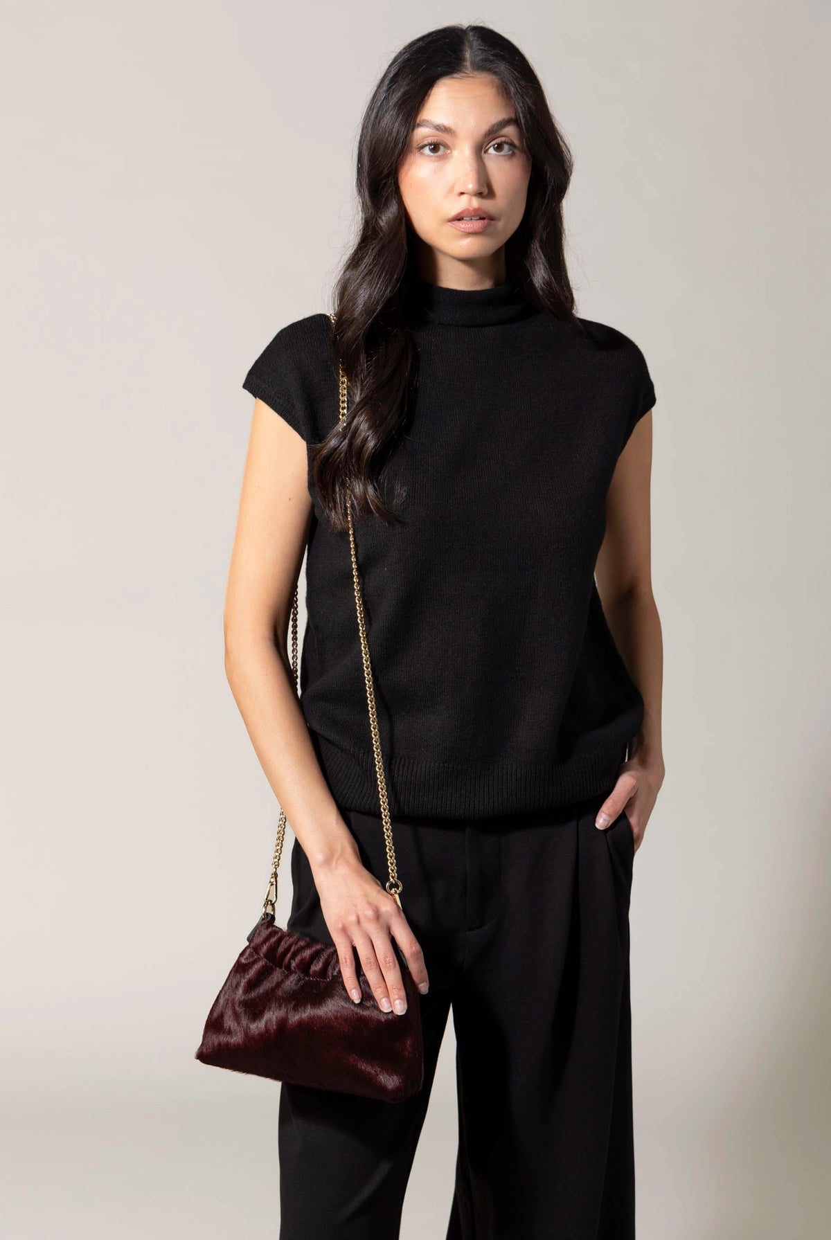 swatch_Burgundy german fuentes calfhair crossbody bag