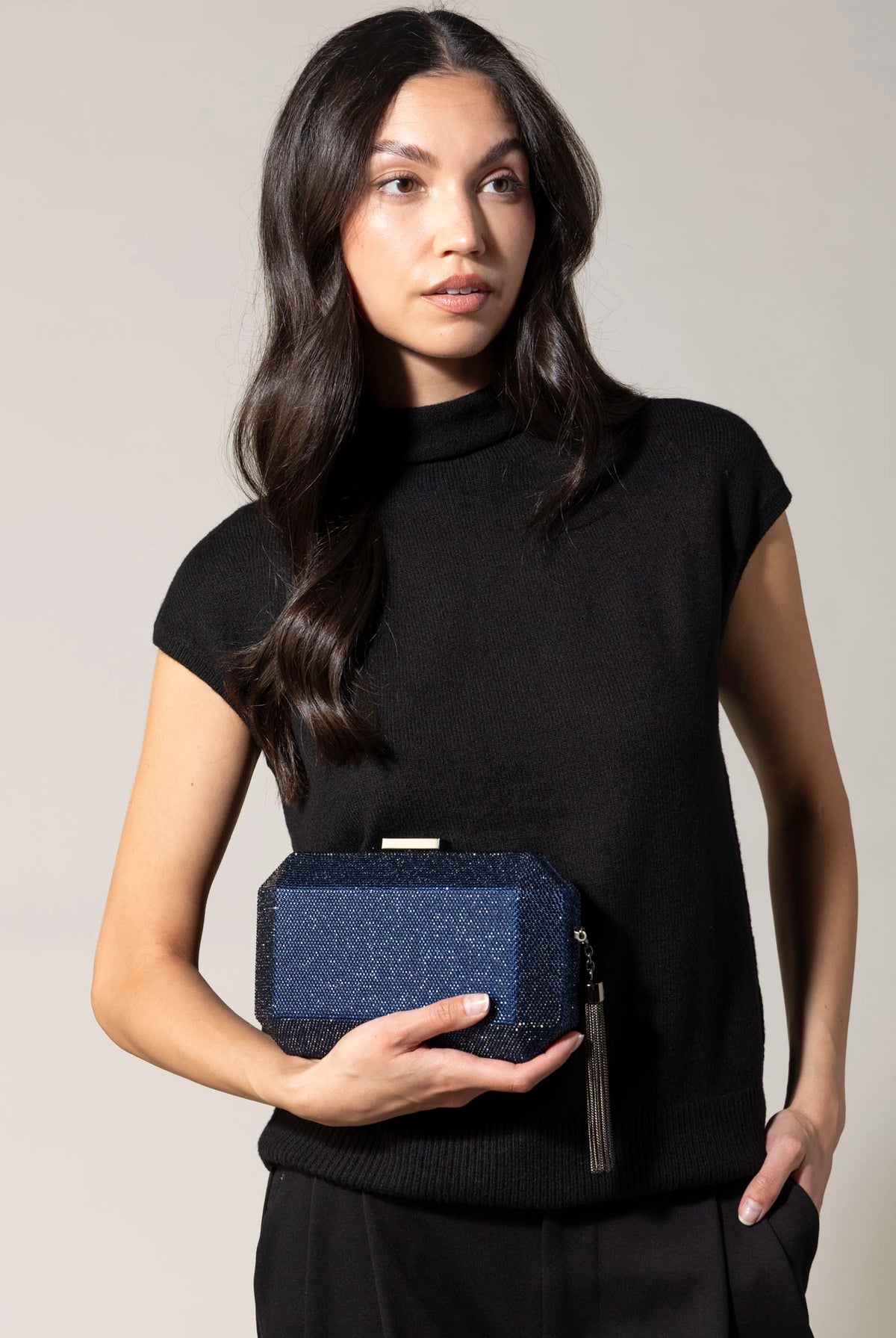 swatch_Navy olga berg gia crystal clutch