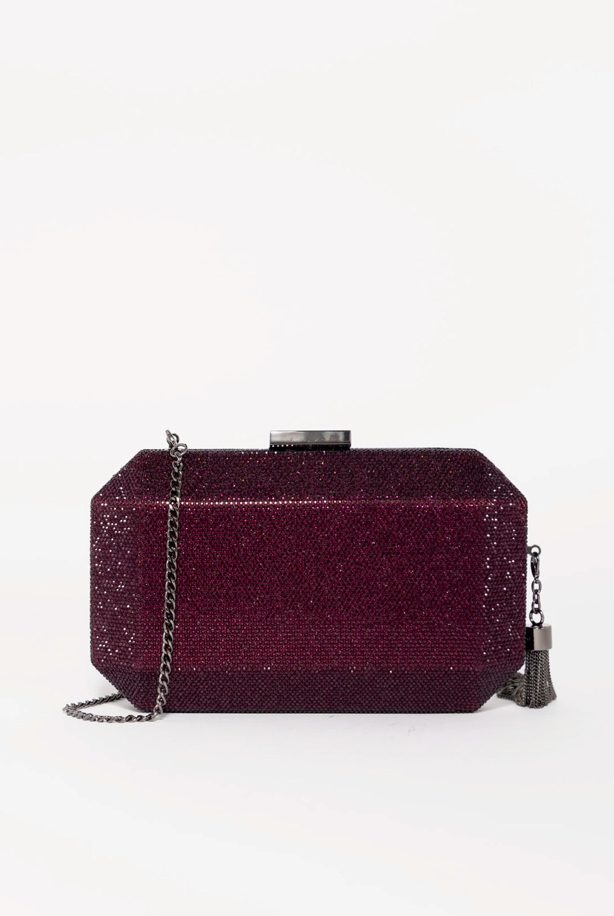swatch_Burgundy olga berg gia crystal clutch