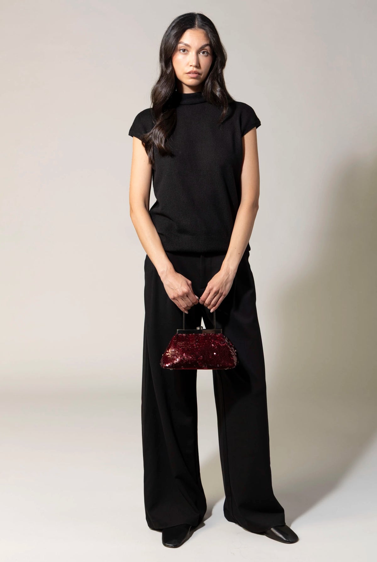 swatch_Burgundy olga berg tori sequin evening bag