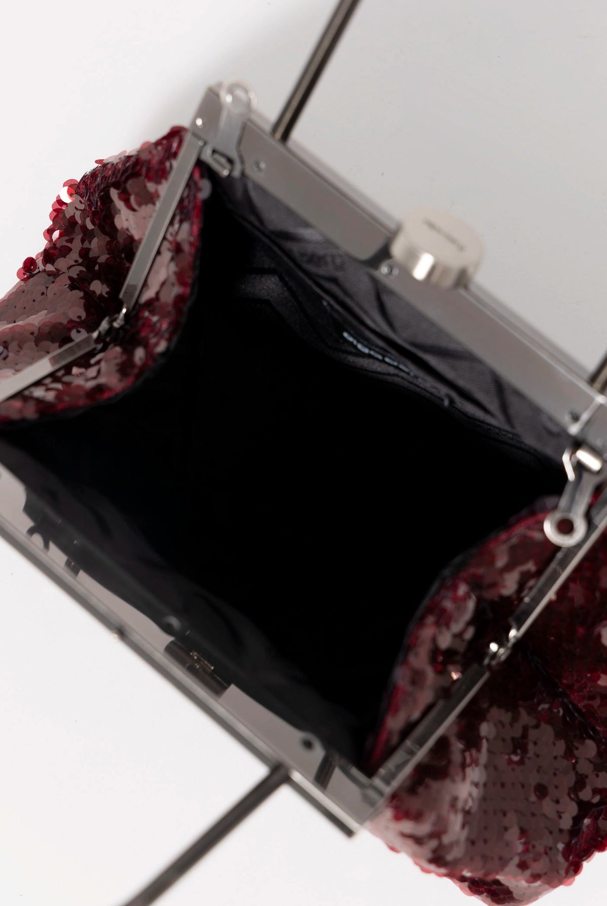 swatch_Burgundy olga berg tori sequin evening bag