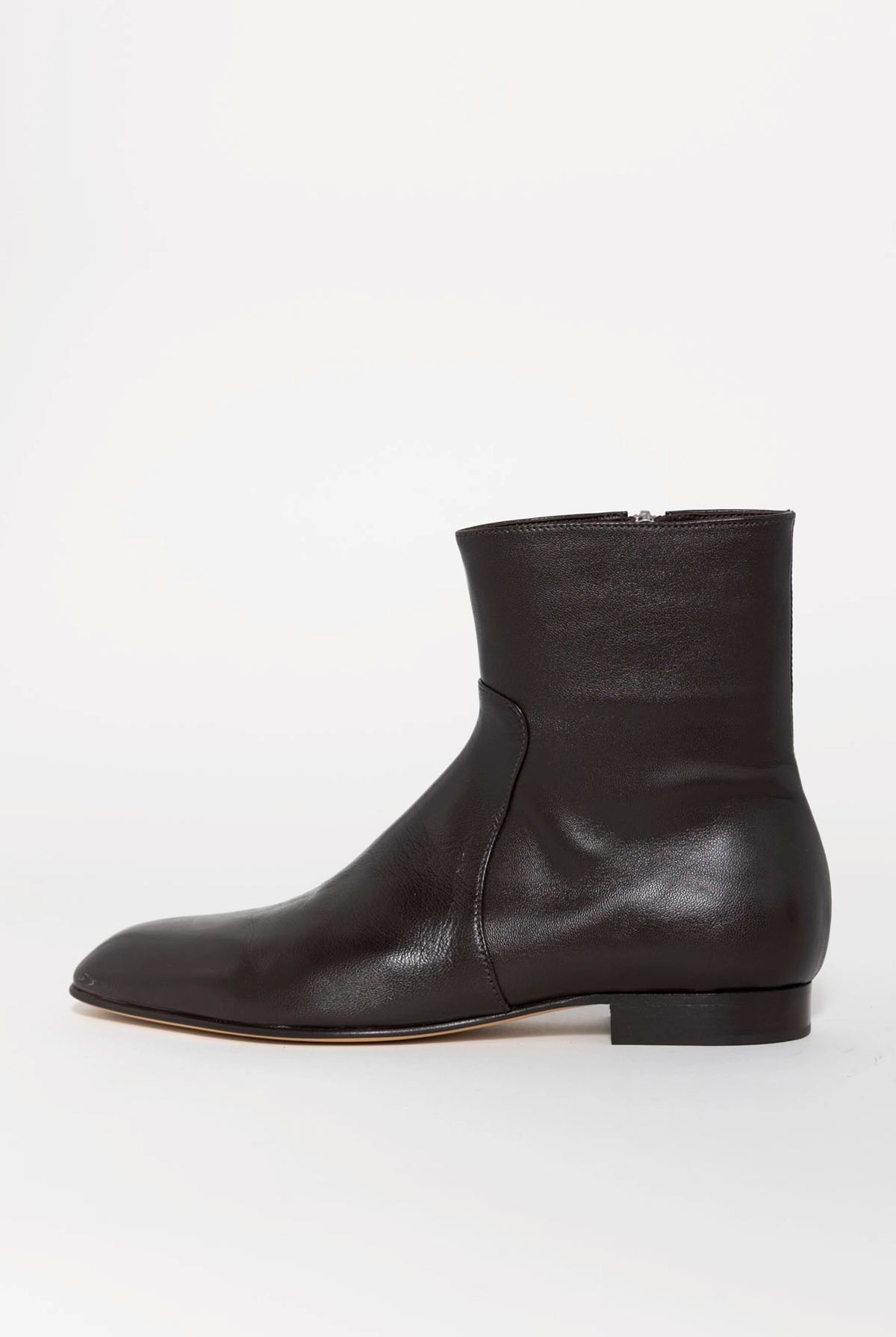 swatch_Coffee Leather pomme d'or zoe flat boot